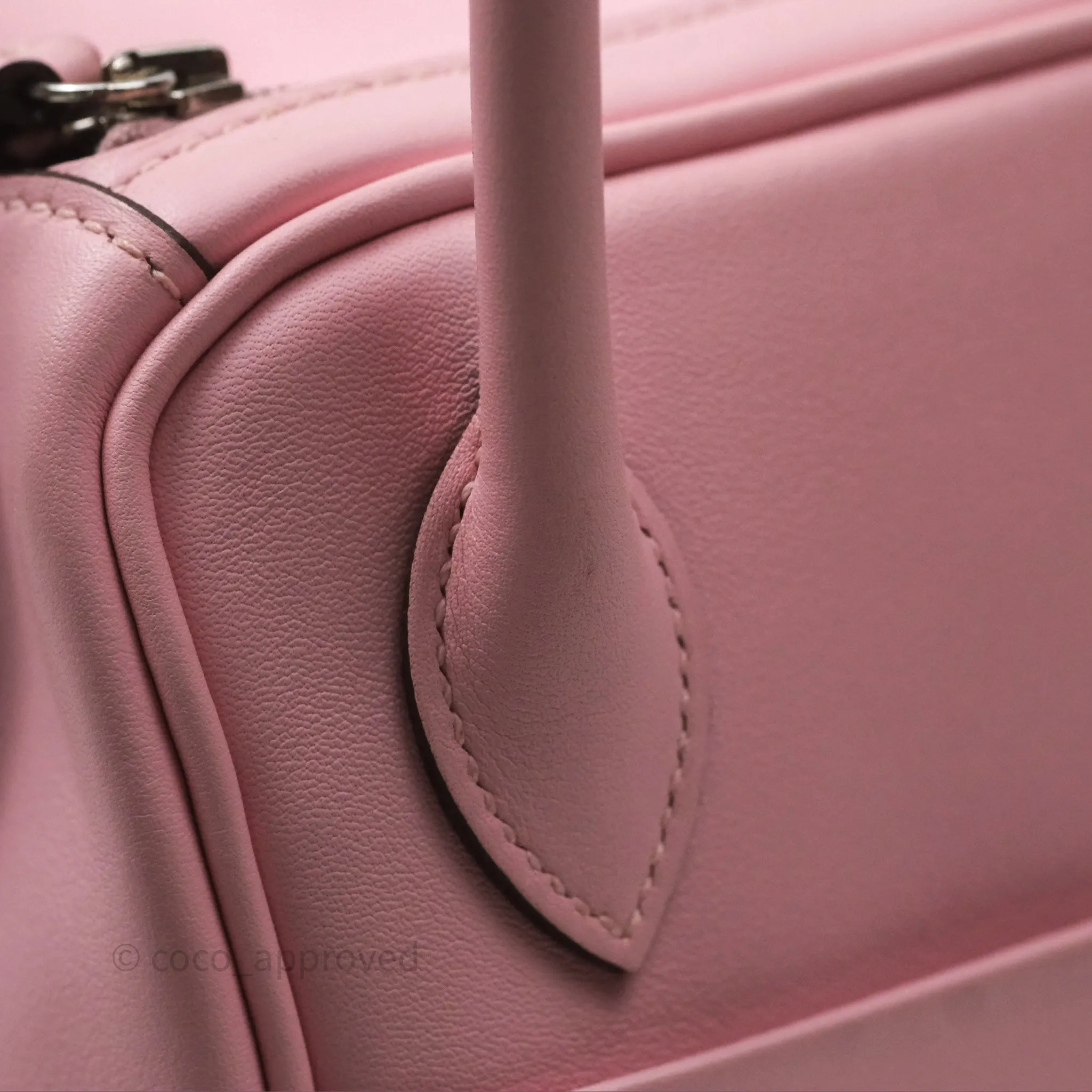 Hermes Lindy 26 Rose Sakura Pink 3Q Swift Palladium Hardware
