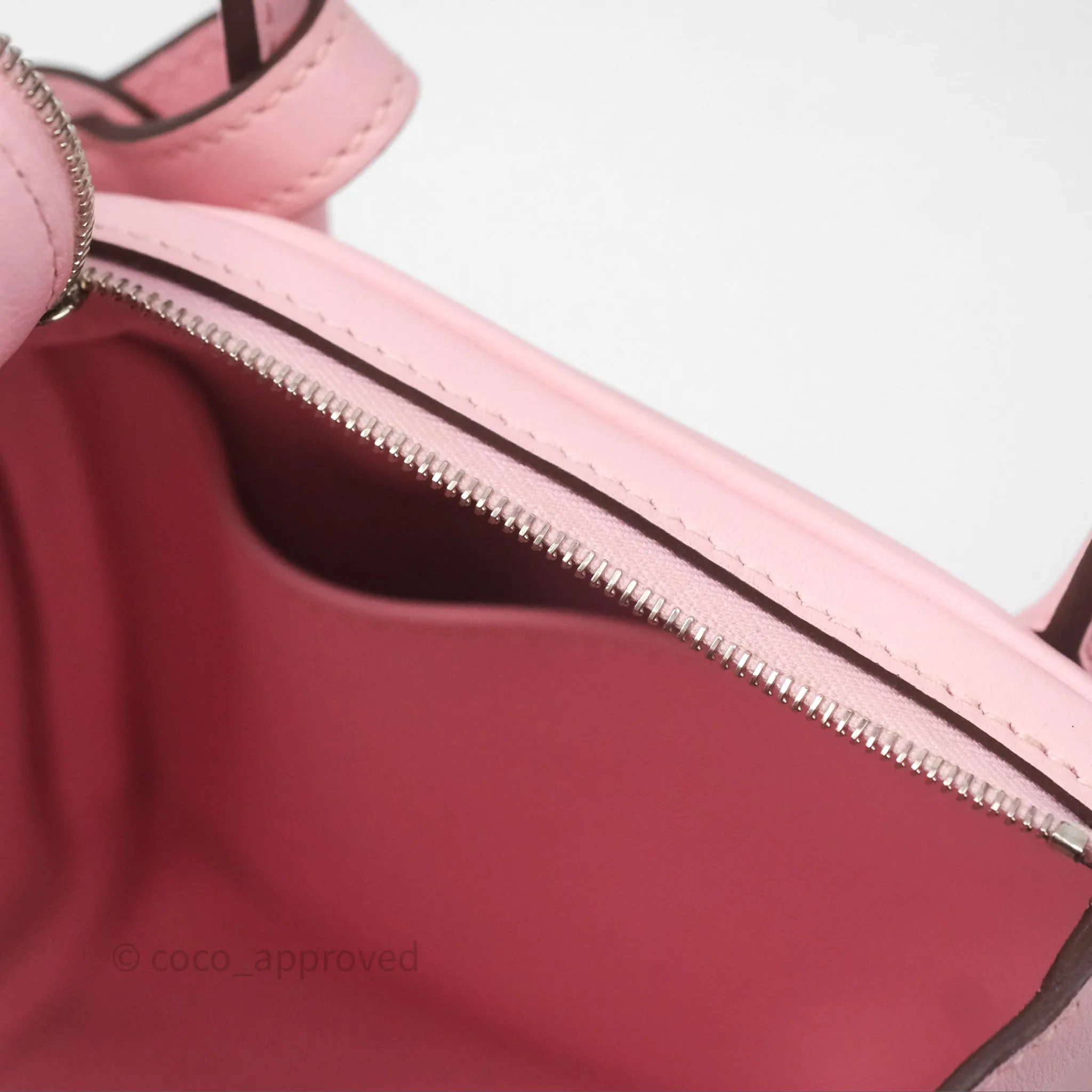 Hermes Lindy 26 Rose Sakura Pink 3Q Swift Palladium Hardware