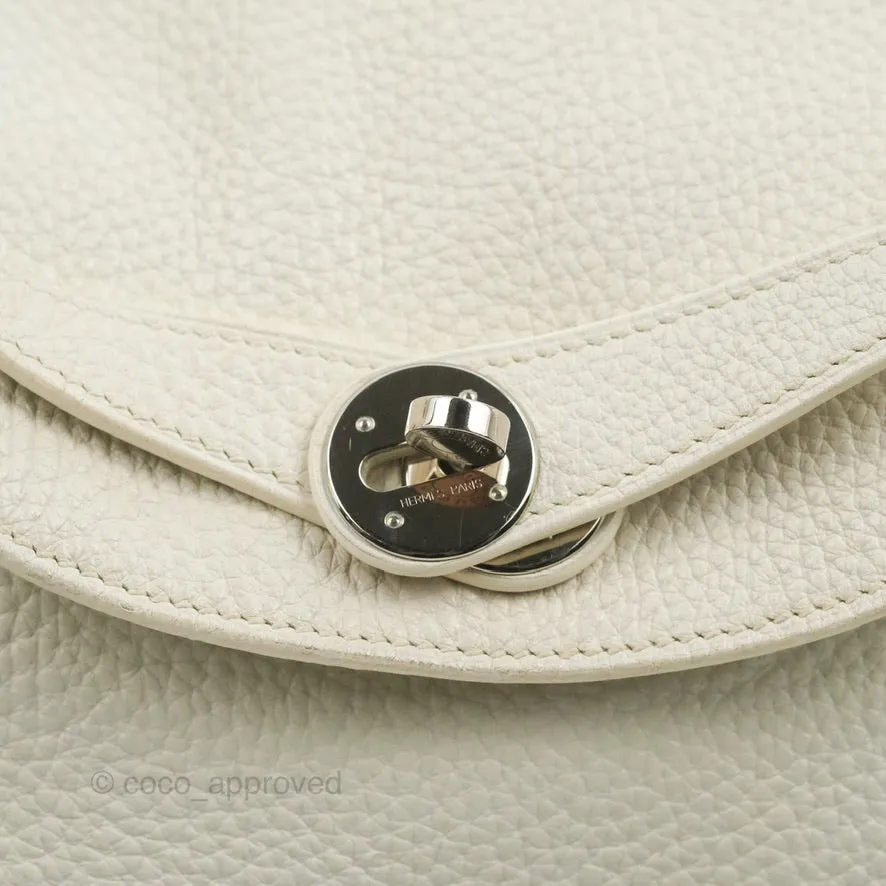 Hermes Lindy 30 White Clemence Palladium Hardware