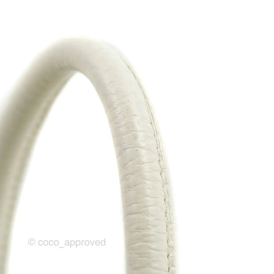 Hermes Lindy 30 White Clemence Palladium Hardware