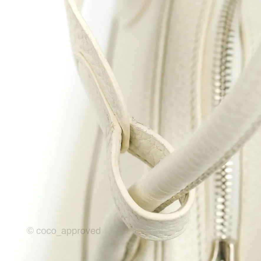 Hermes Lindy 30 White Clemence Palladium Hardware