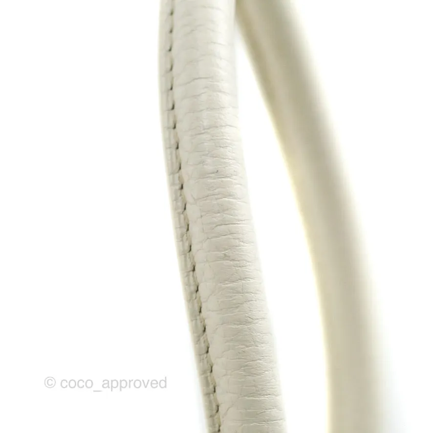 Hermes Lindy 30 White Clemence Palladium Hardware