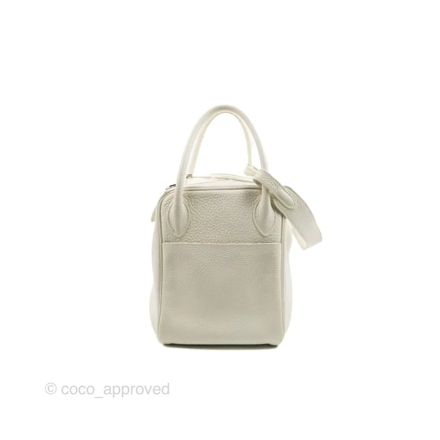 Hermes Lindy 30 White Clemence Palladium Hardware
