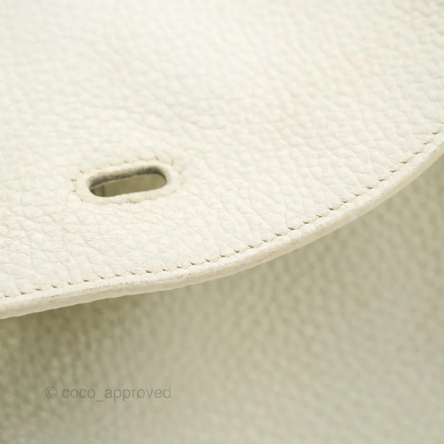Hermes Lindy 30 White Clemence Palladium Hardware