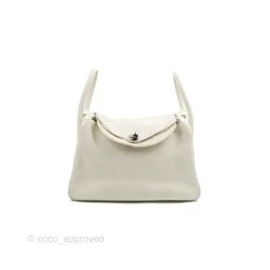 Hermes Lindy 30 White Clemence Palladium Hardware