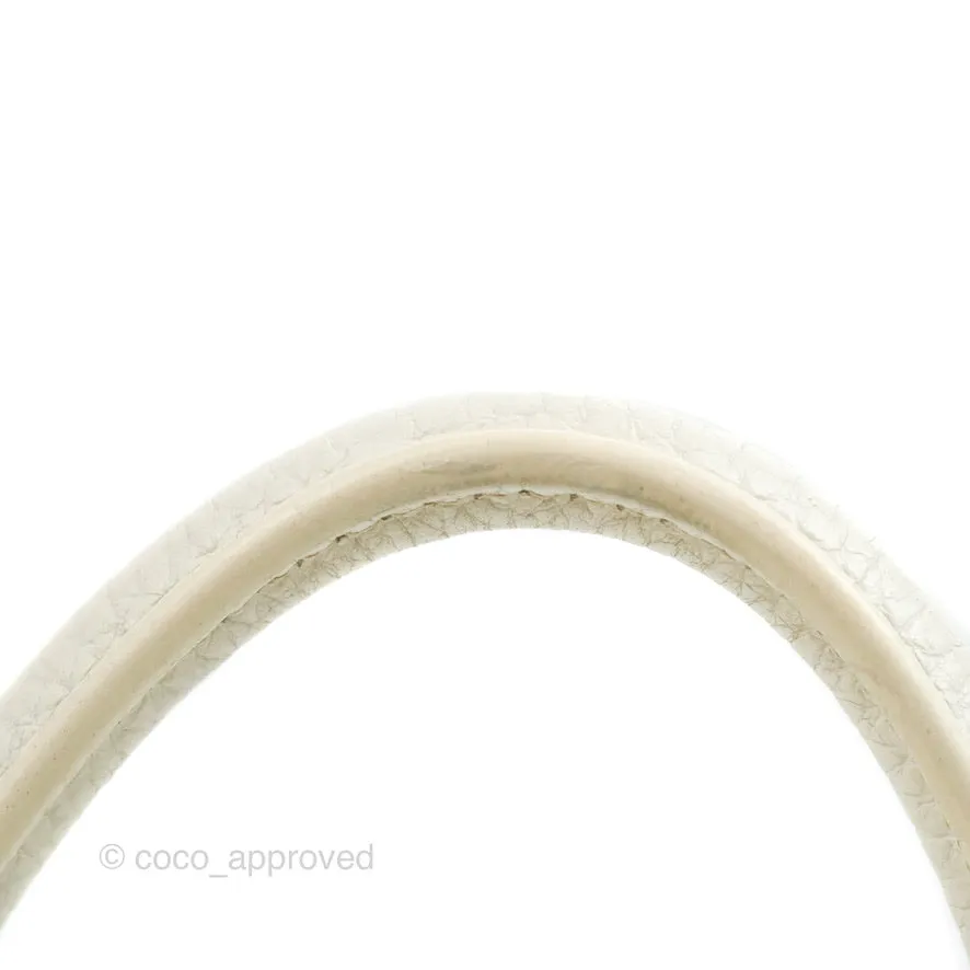 Hermes Lindy 30 White Clemence Palladium Hardware
