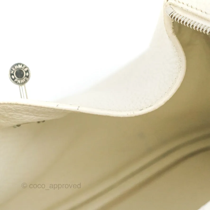Hermes Lindy 30 White Clemence Palladium Hardware