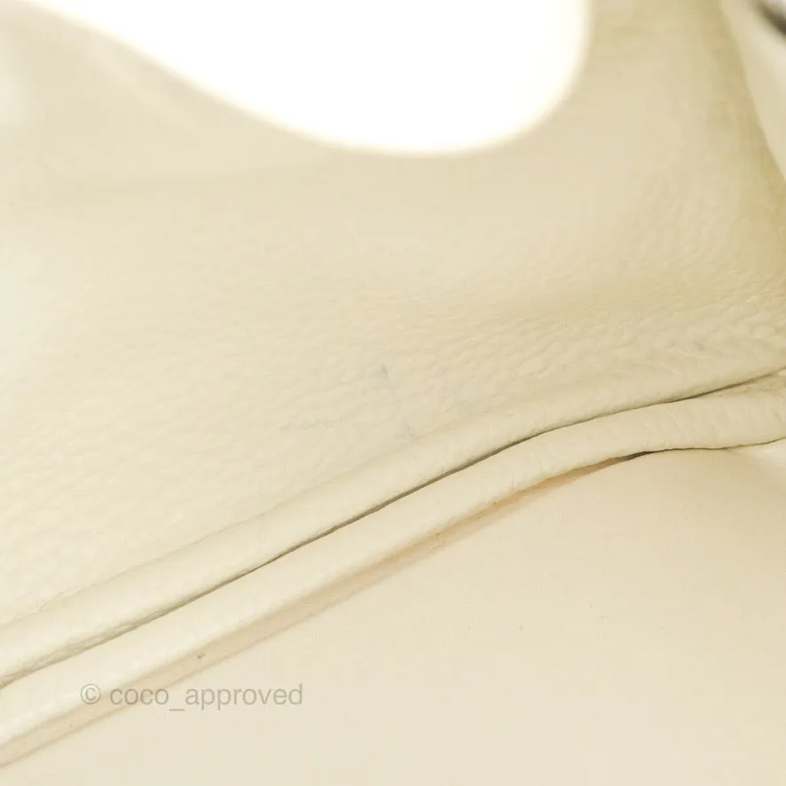 Hermes Lindy 30 White Clemence Palladium Hardware