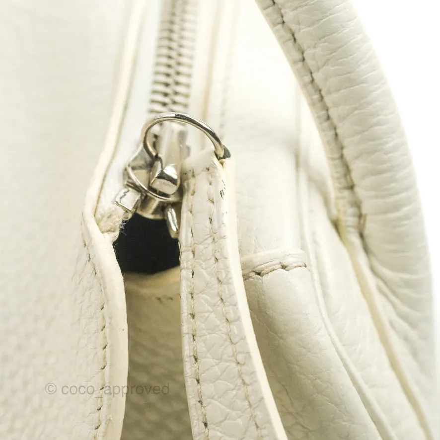 Hermes Lindy 30 White Clemence Palladium Hardware
