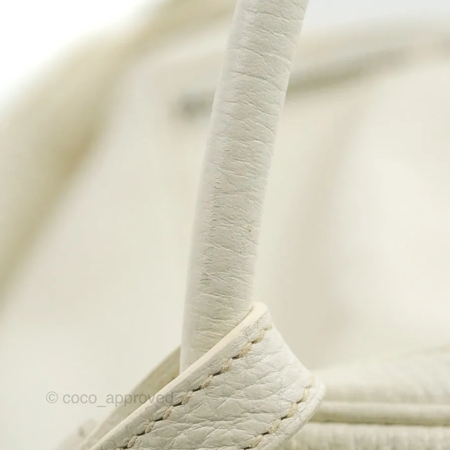 Hermes Lindy 30 White Clemence Palladium Hardware