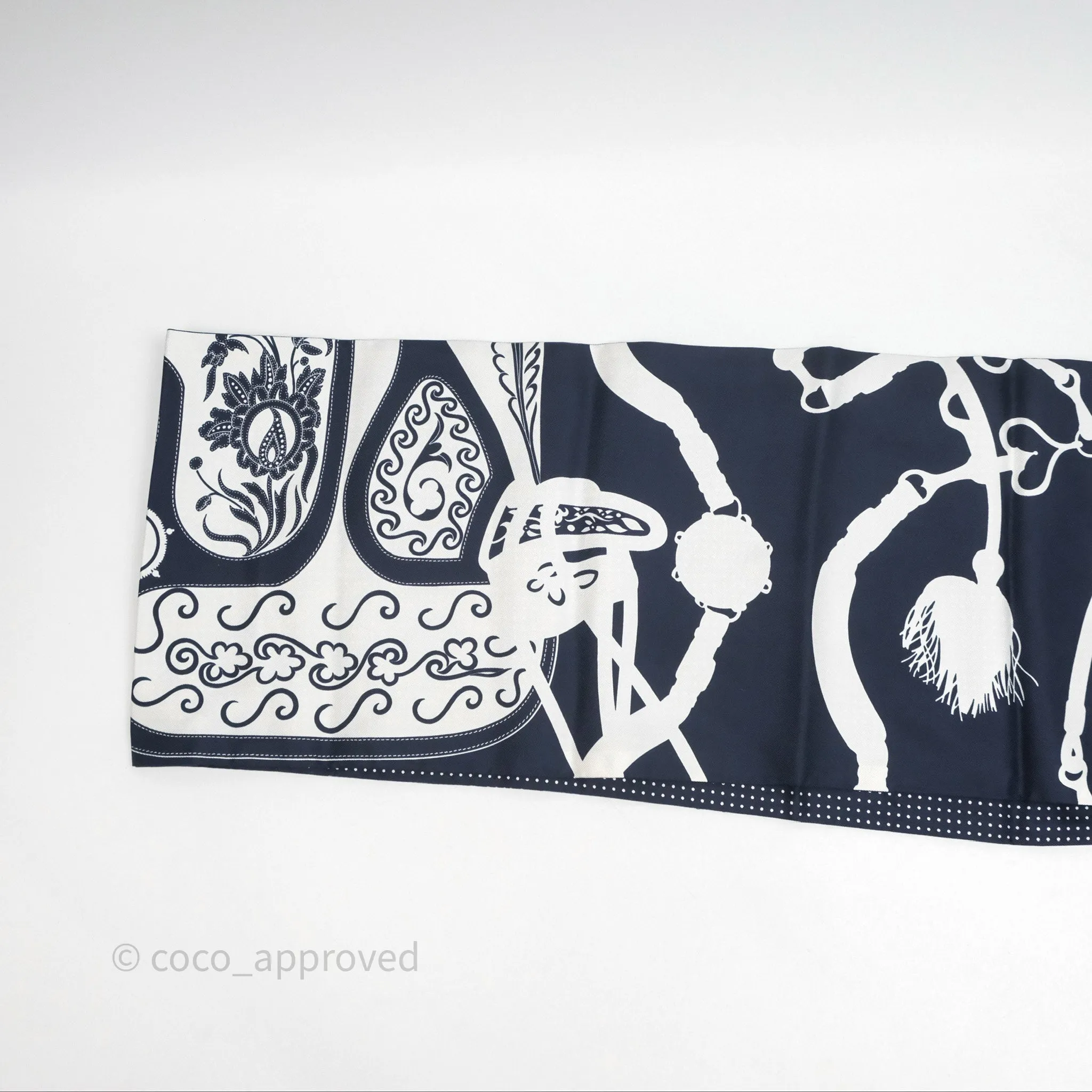 Hermes Maxi Twilly Cut Scarf Silk Blue