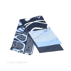 Hermes Maxi Twilly Cut Scarf Silk Blue