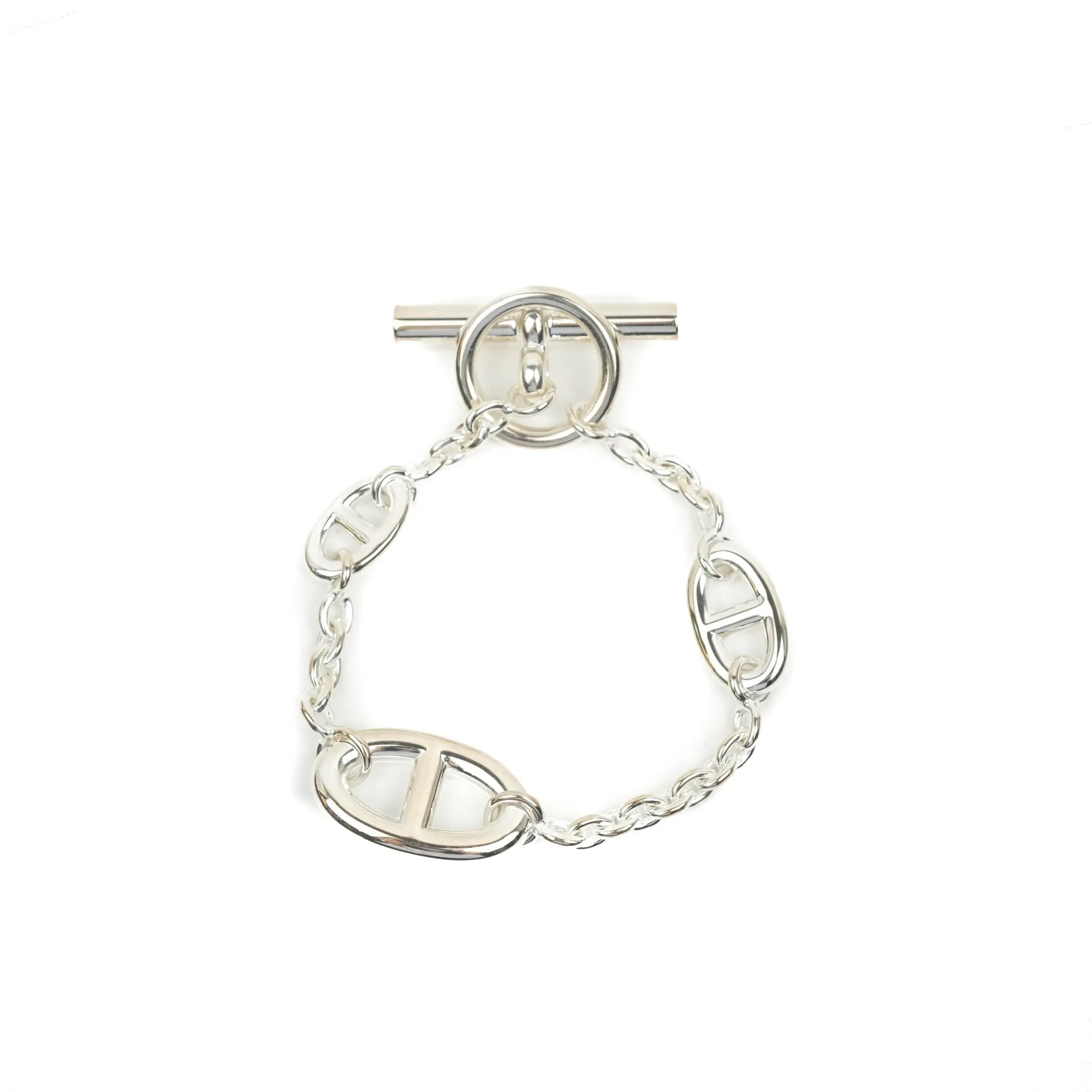 Hermes Medium Chaine d'Ancre Farandole Bracelet Palladium