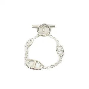 Hermes Medium Chaine d'Ancre Farandole Bracelet Palladium