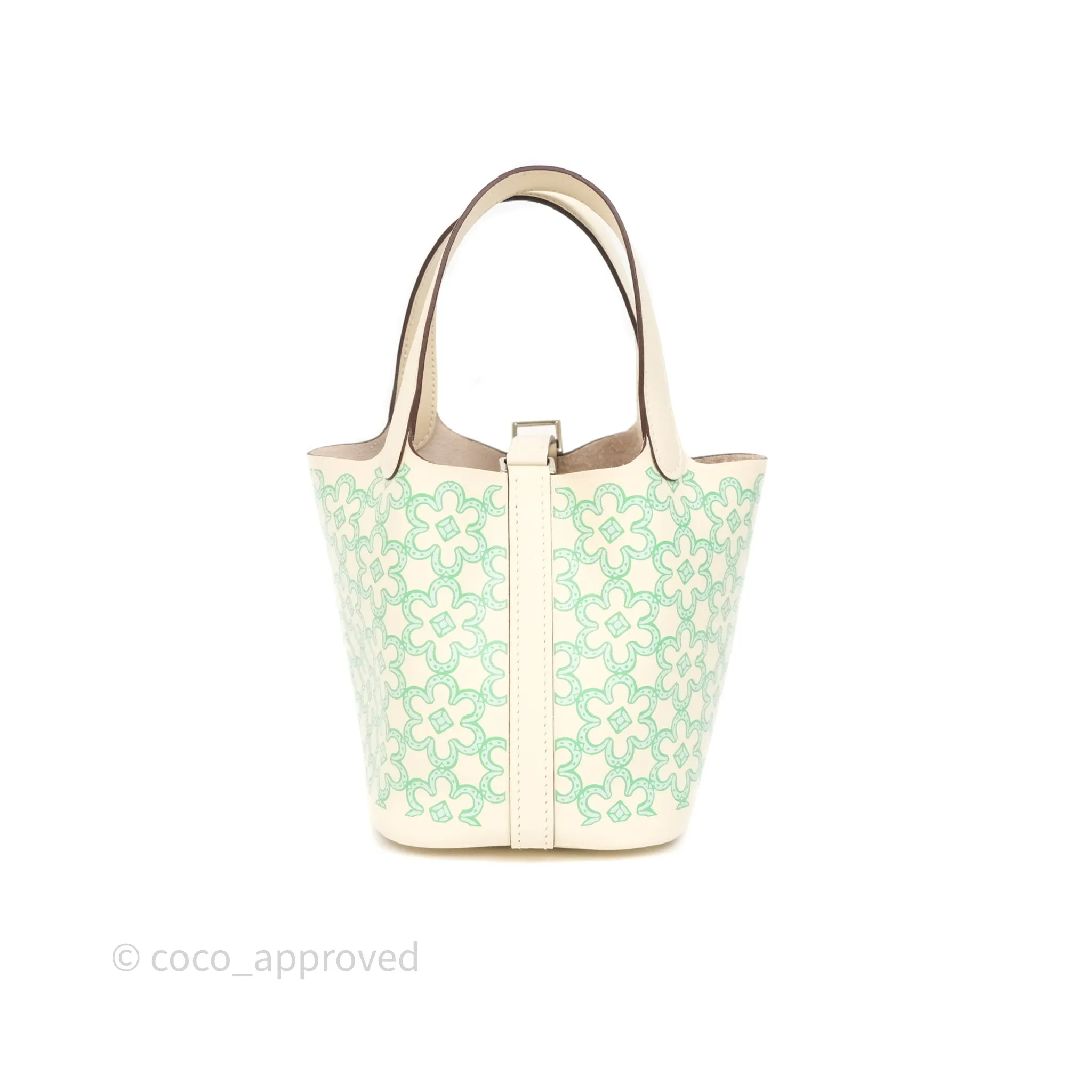 Hermes Micro Picotin 14 Lucky Daisy Nata I2 Vert Swift Palladium Hardware