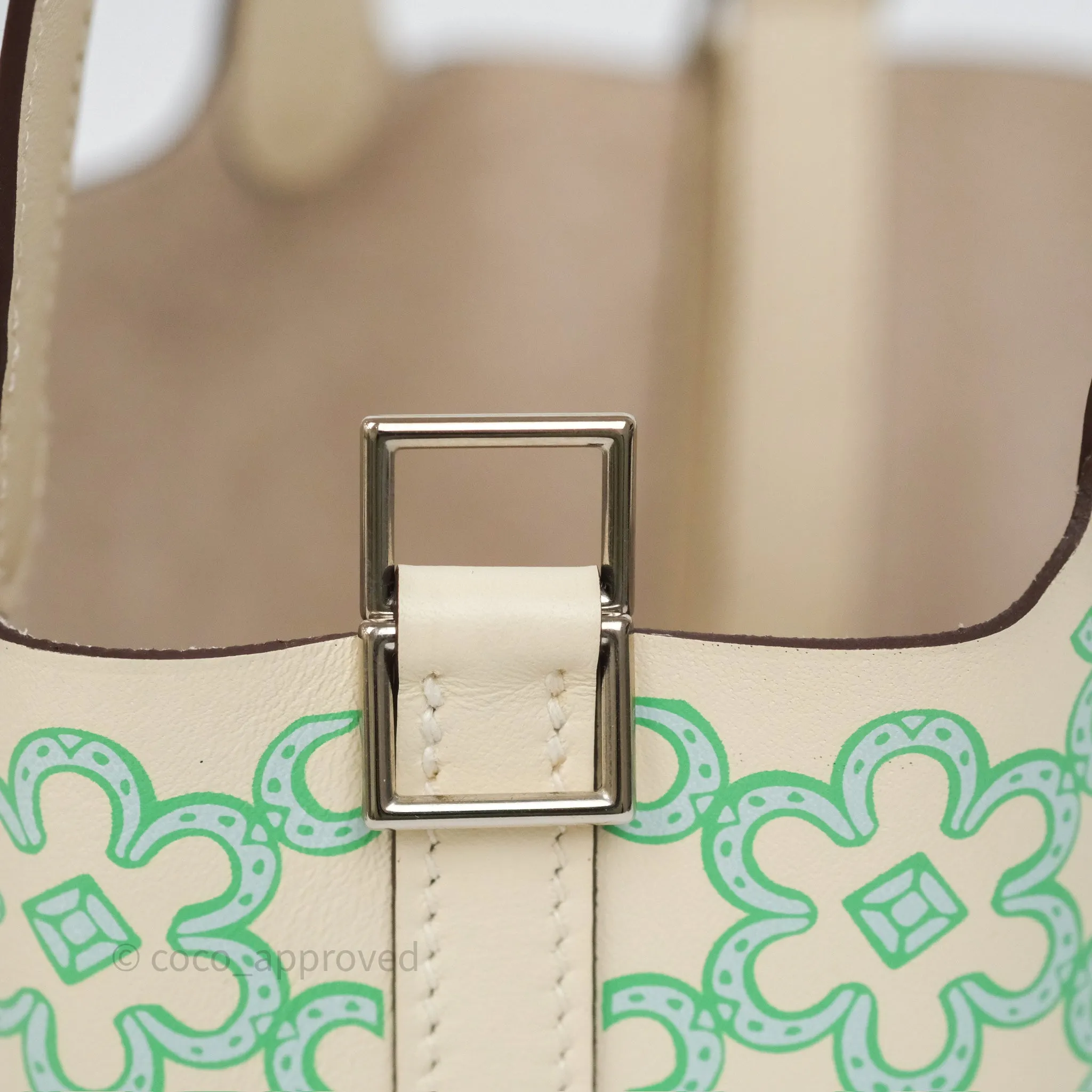 Hermes Micro Picotin 14 Lucky Daisy Nata I2 Vert Swift Palladium Hardware