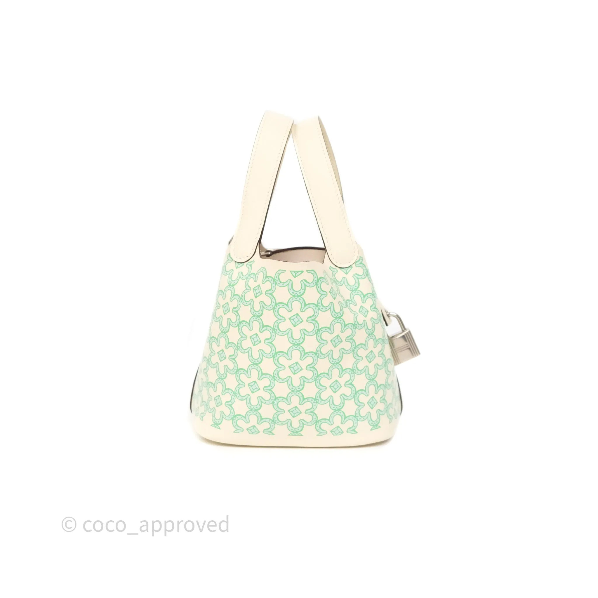 Hermes Micro Picotin 14 Lucky Daisy Nata I2 Vert Swift Palladium Hardware