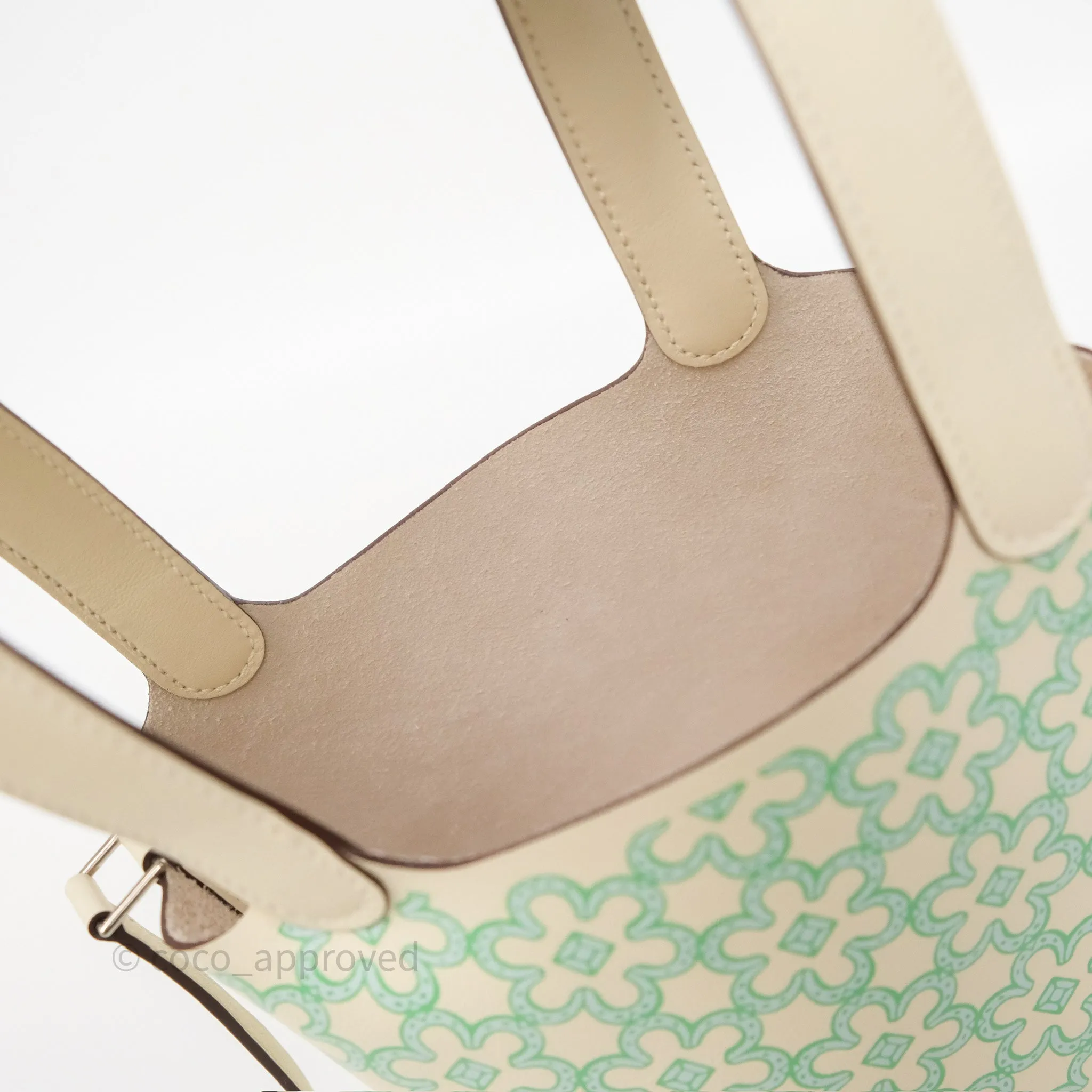Hermes Micro Picotin 14 Lucky Daisy Nata I2 Vert Swift Palladium Hardware