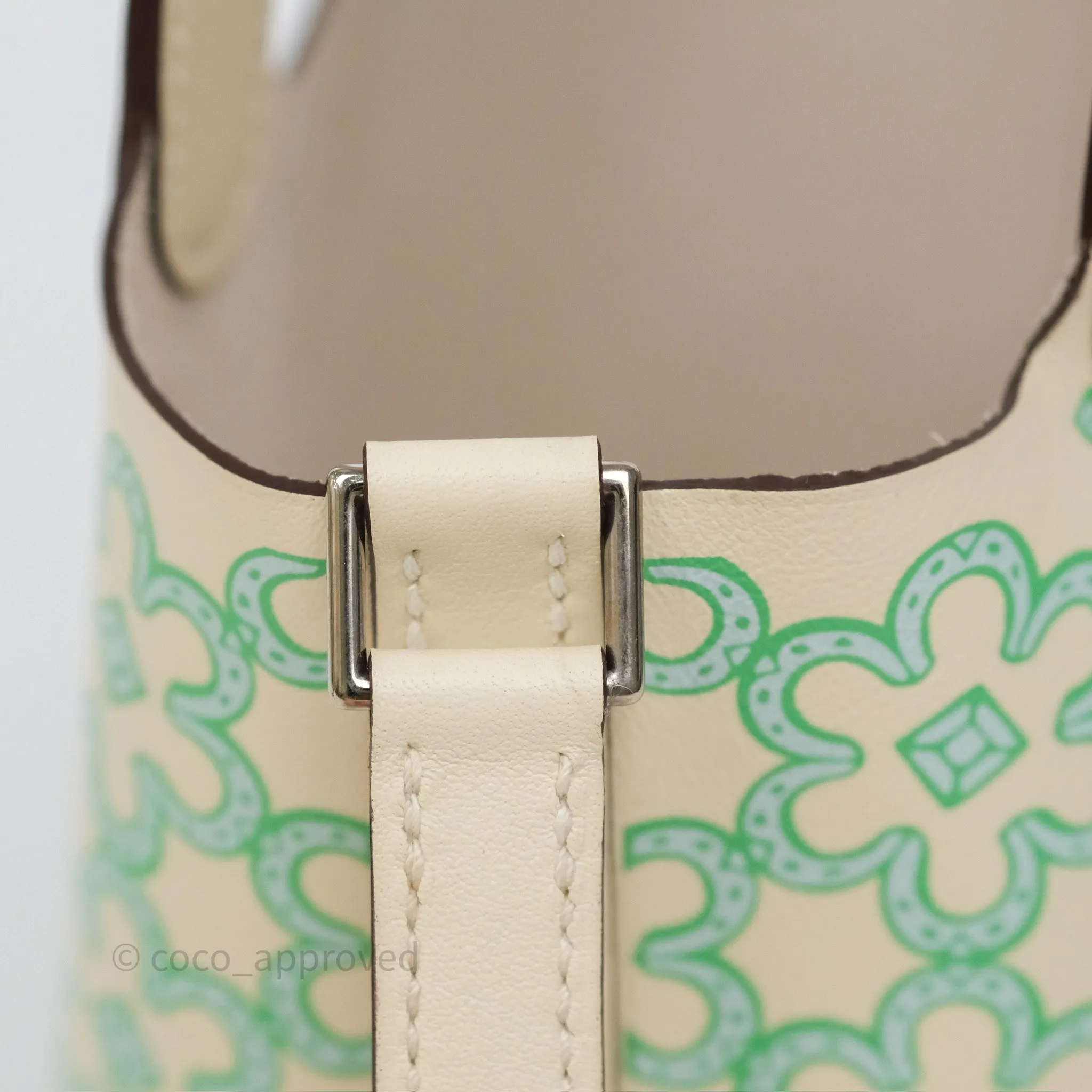 Hermes Micro Picotin 14 Lucky Daisy Nata I2 Vert Swift Palladium Hardware