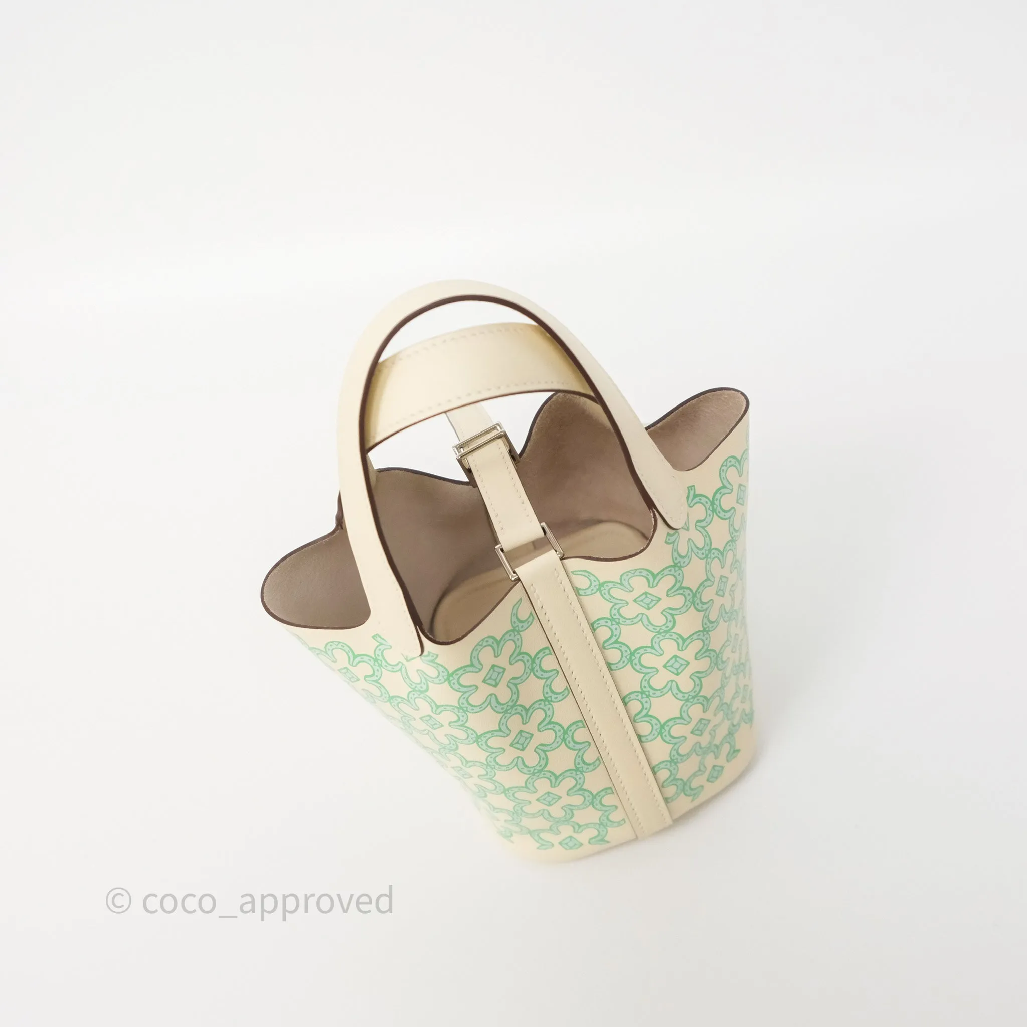 Hermes Micro Picotin 14 Lucky Daisy Nata I2 Vert Swift Palladium Hardware