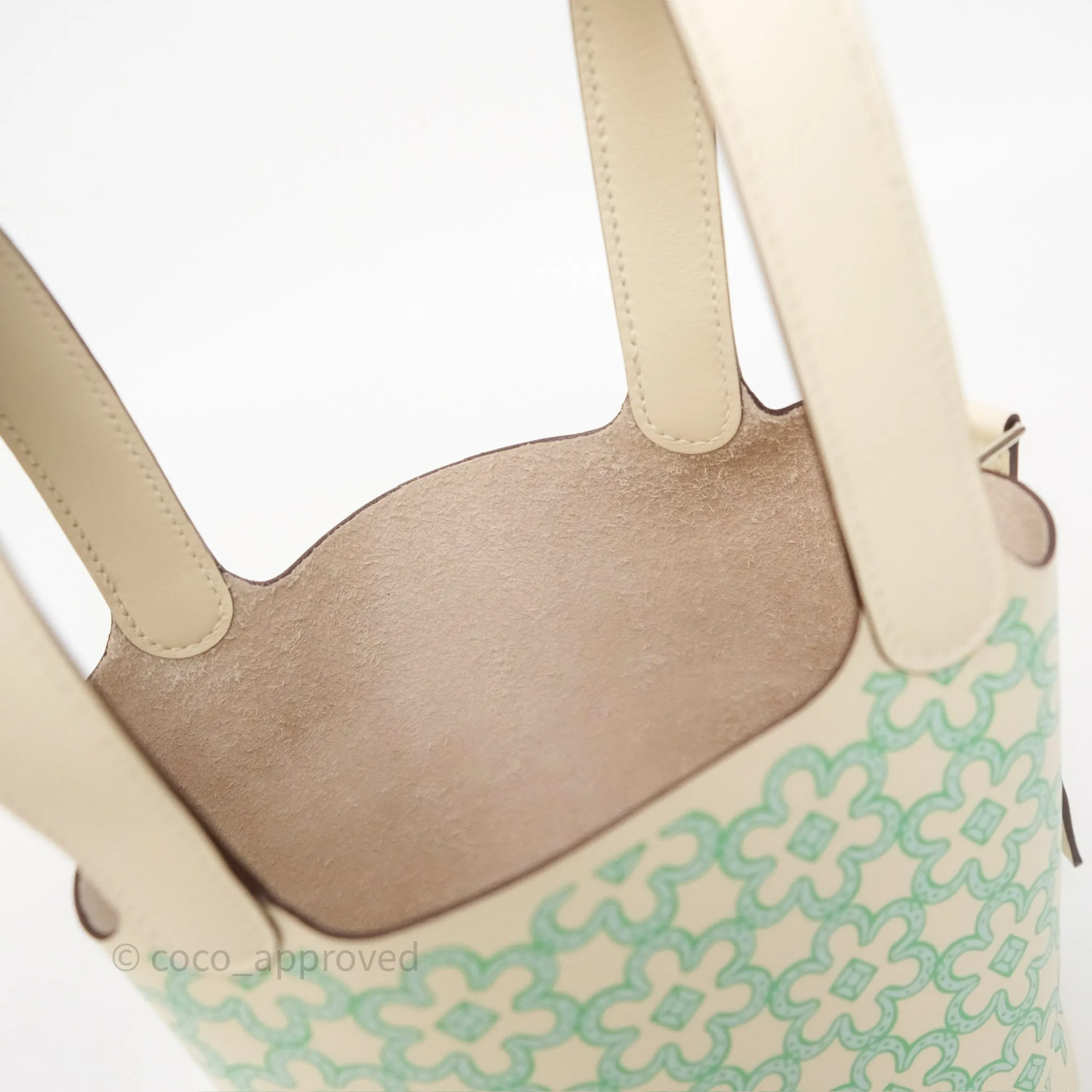Hermes Micro Picotin 14 Lucky Daisy Nata I2 Vert Swift Palladium Hardware
