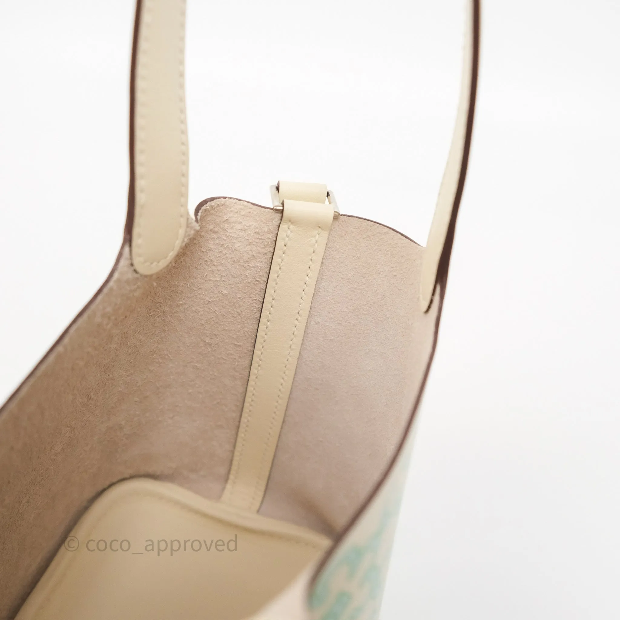 Hermes Micro Picotin 14 Lucky Daisy Nata I2 Vert Swift Palladium Hardware
