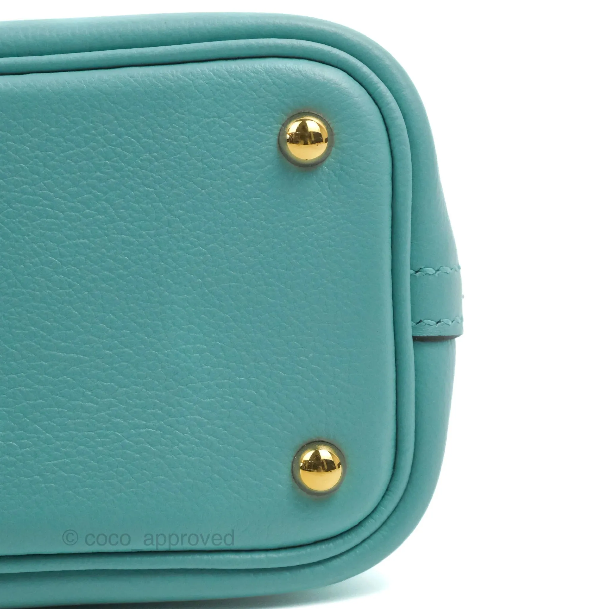 Hermes Mini Bolide 1923 Bag Bleu Atoll Evecolor Gold Hardware