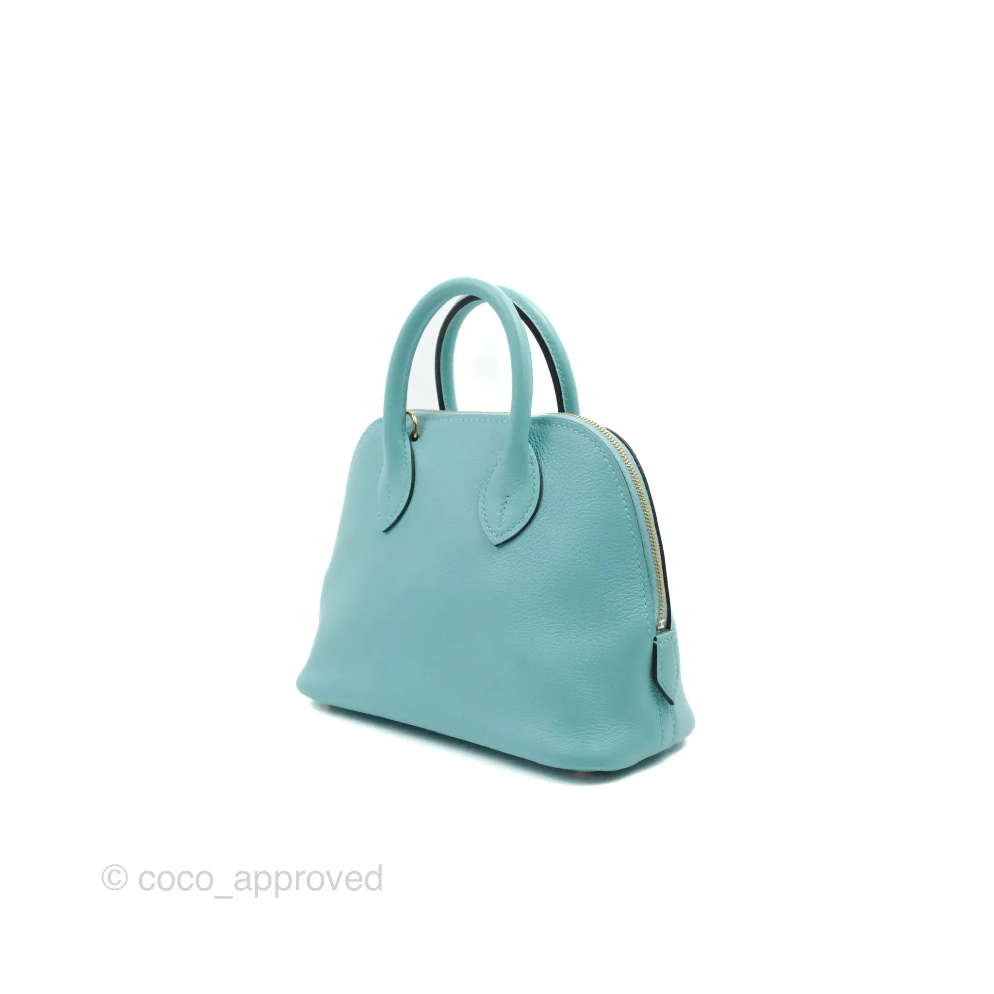 Hermes Mini Bolide 1923 Bag Bleu Atoll Evecolor Gold Hardware