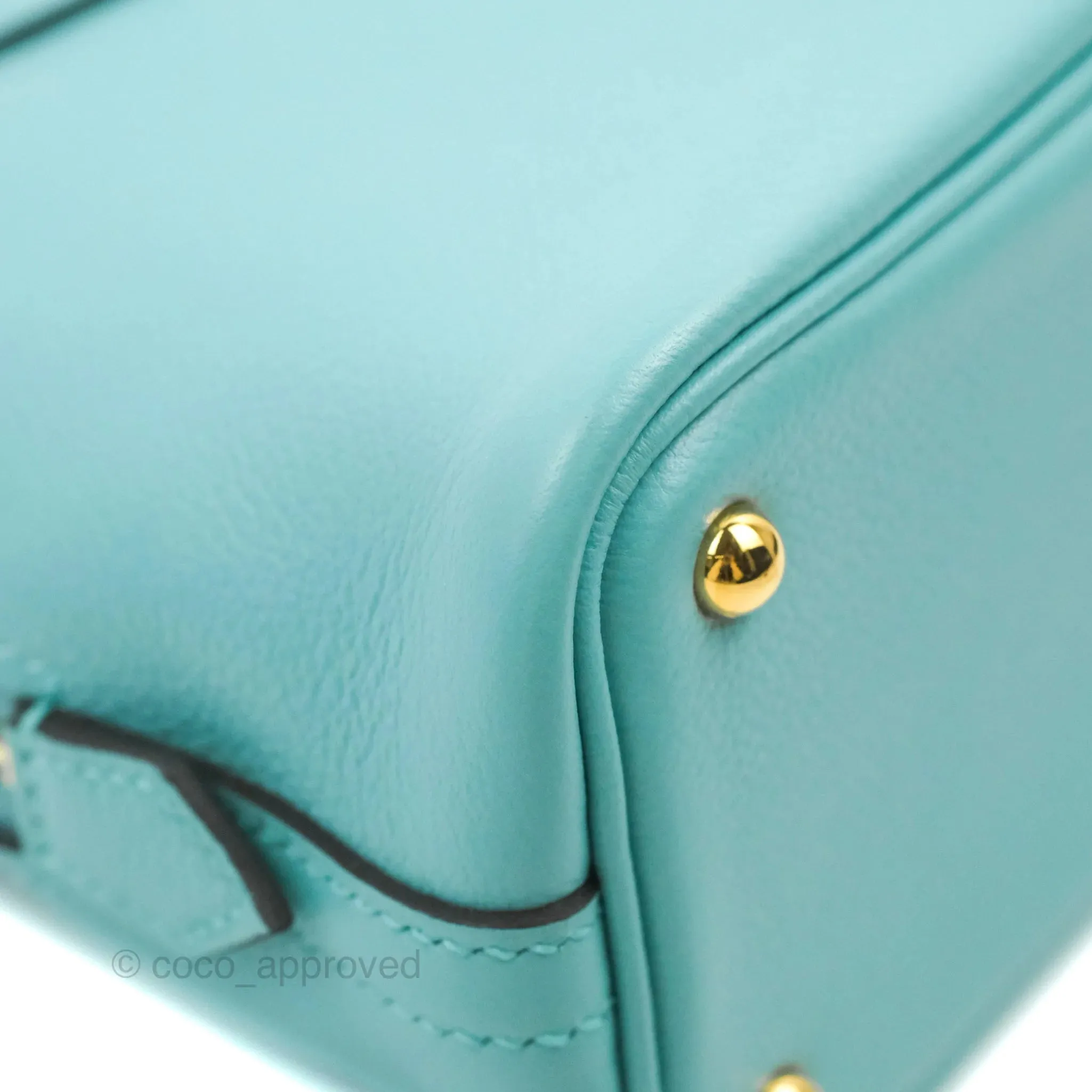 Hermes Mini Bolide 1923 Bag Bleu Atoll Evecolor Gold Hardware
