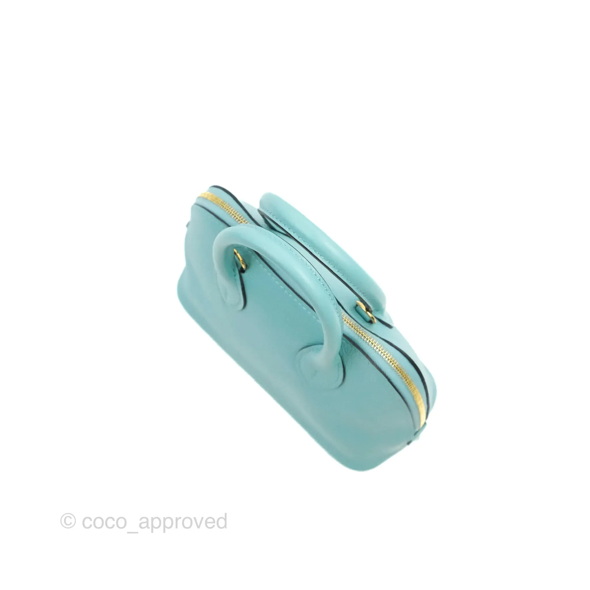 Hermes Mini Bolide 1923 Bag Bleu Atoll Evecolor Gold Hardware