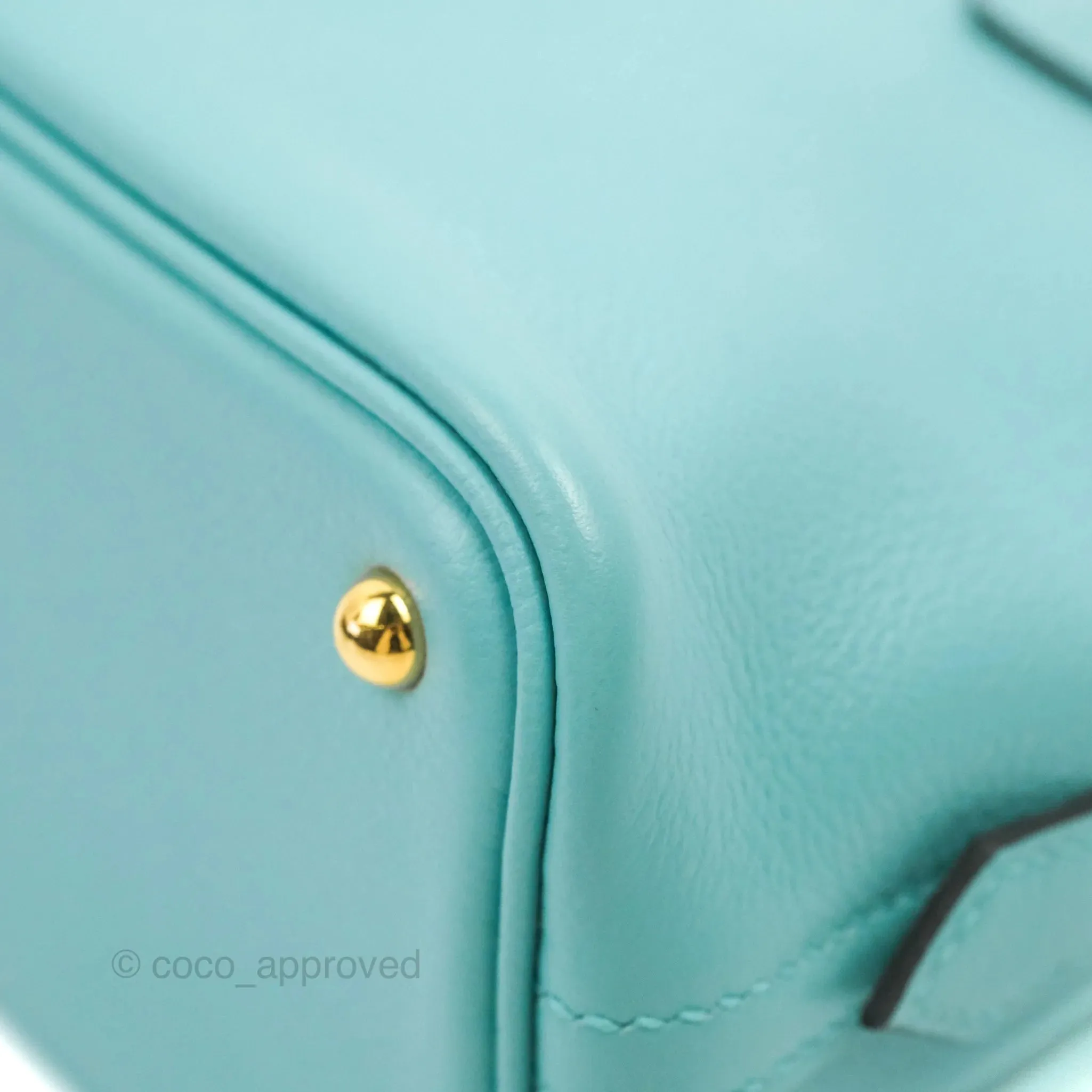 Hermes Mini Bolide 1923 Bag Bleu Atoll Evecolor Gold Hardware