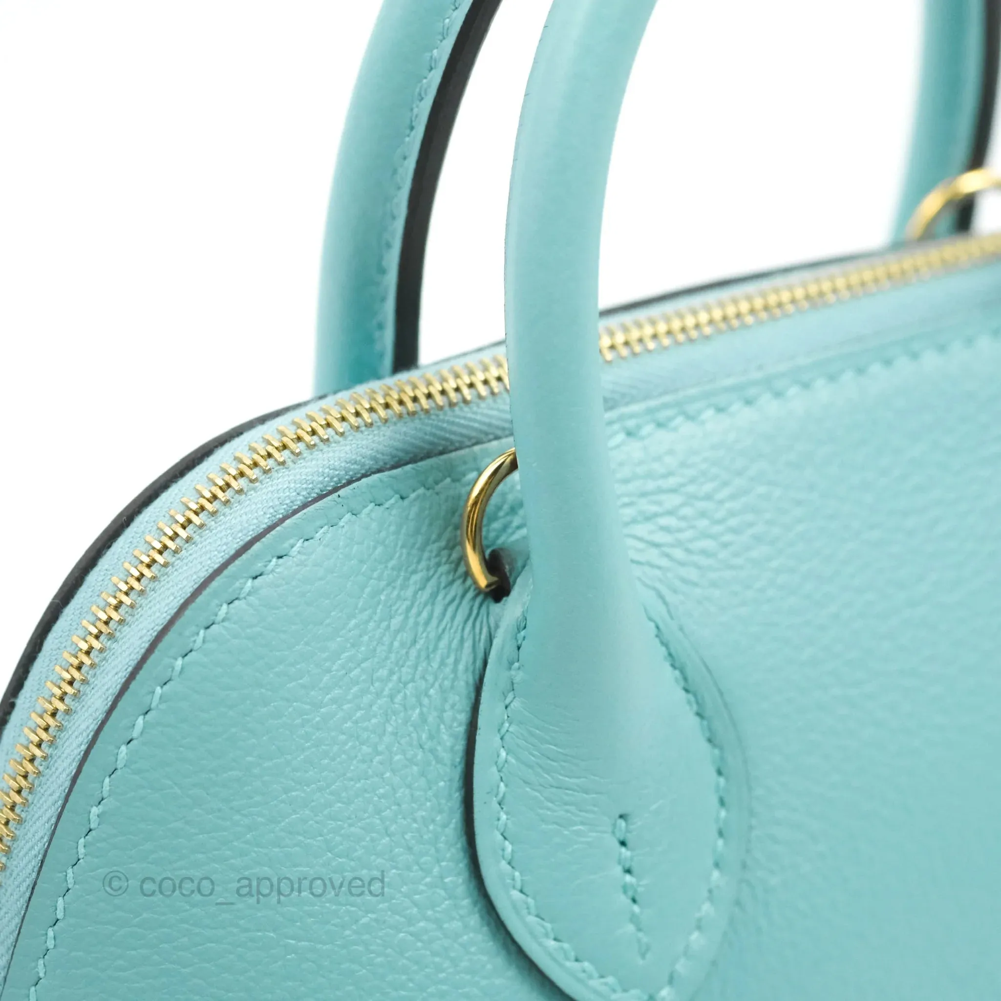 Hermes Mini Bolide 1923 Bag Bleu Atoll Evecolor Gold Hardware