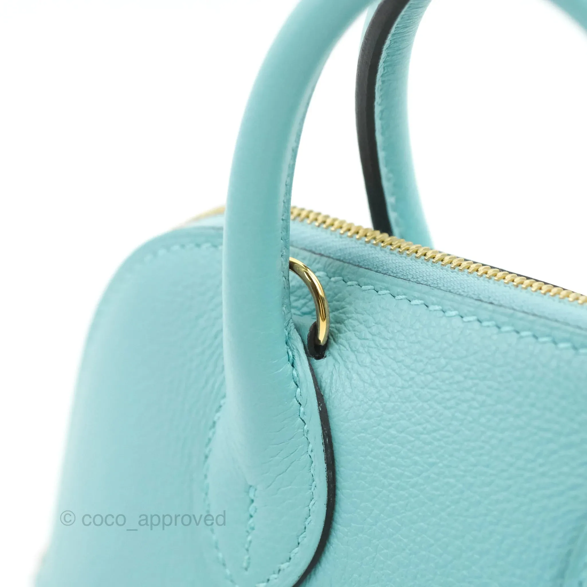 Hermes Mini Bolide 1923 Bag Bleu Atoll Evecolor Gold Hardware