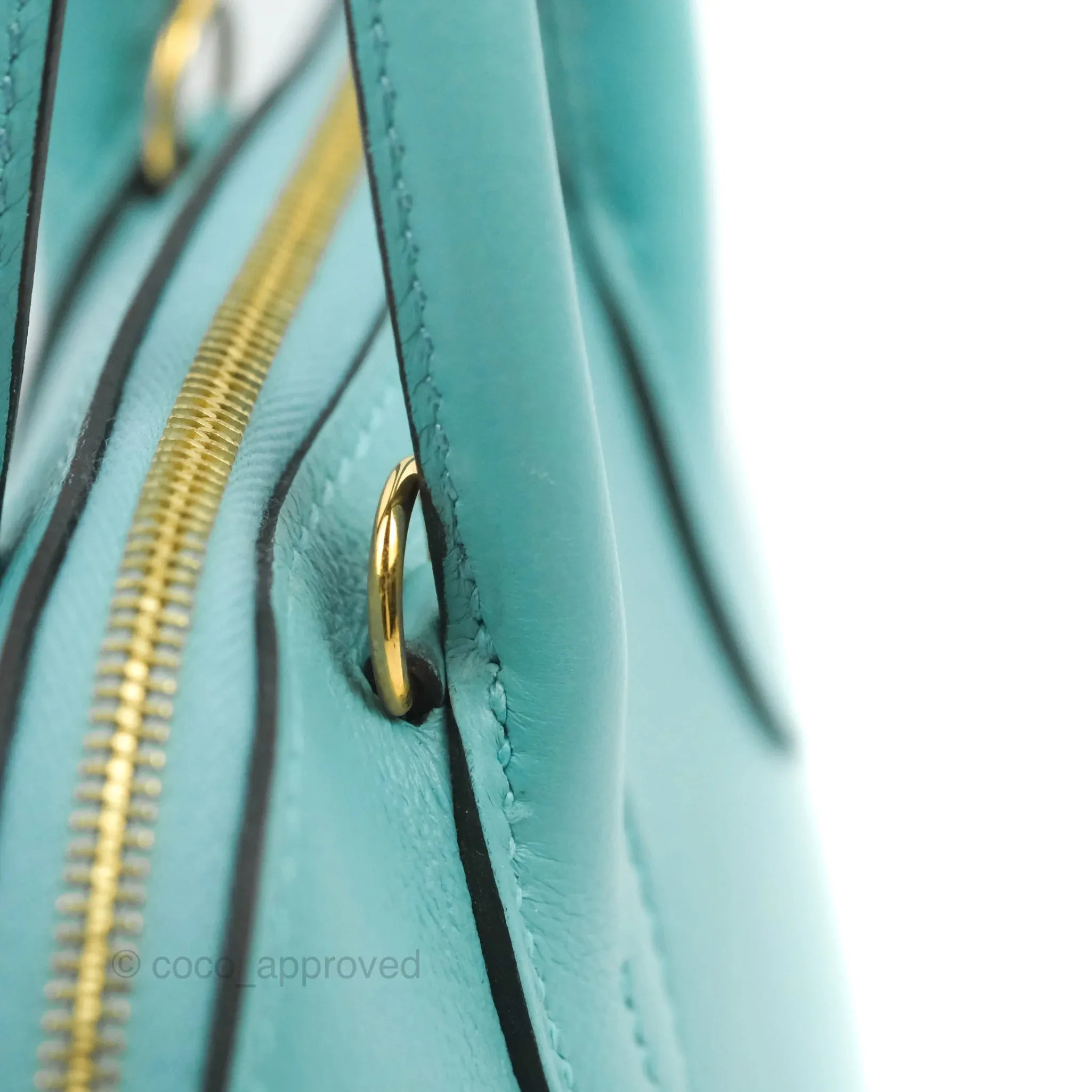 Hermes Mini Bolide 1923 Bag Bleu Atoll Evecolor Gold Hardware