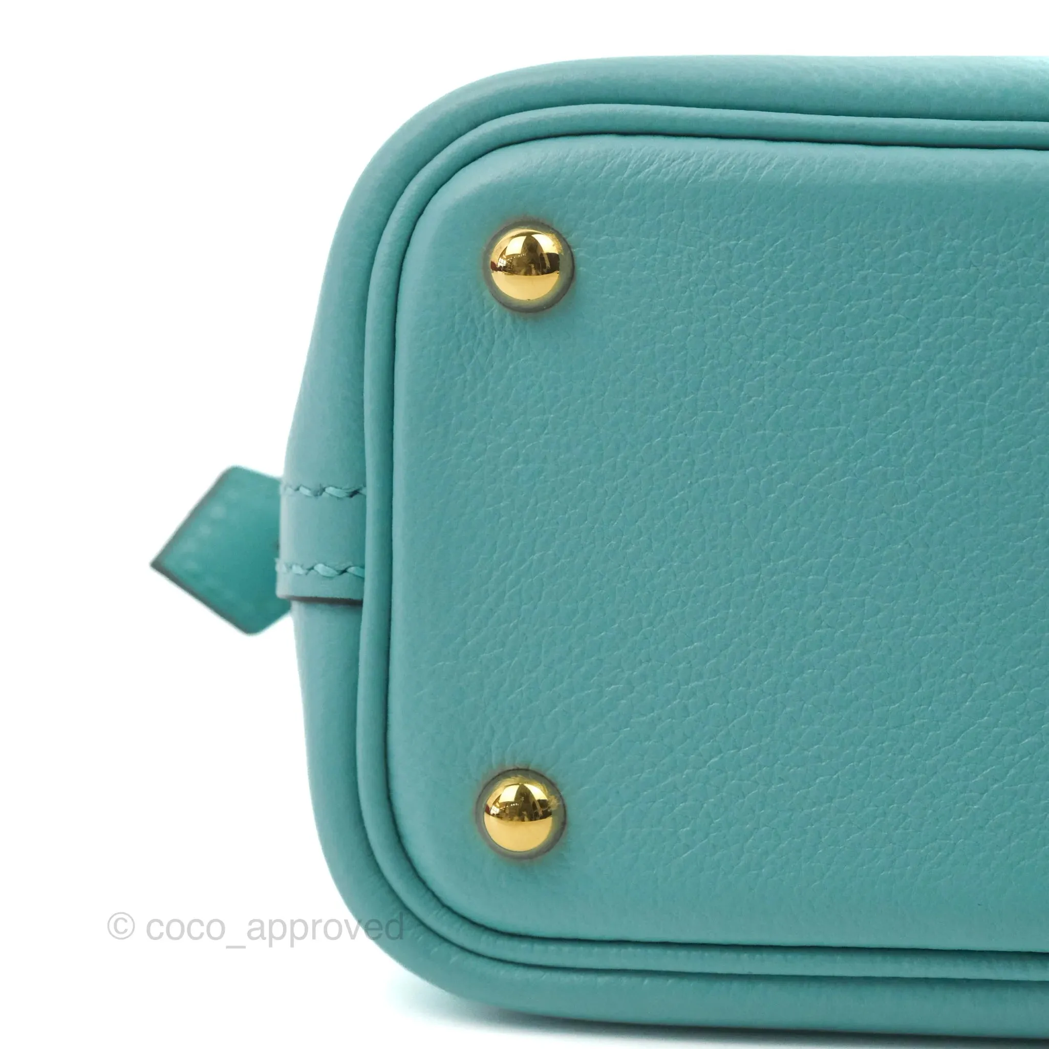Hermes Mini Bolide 1923 Bag Bleu Atoll Evecolor Gold Hardware