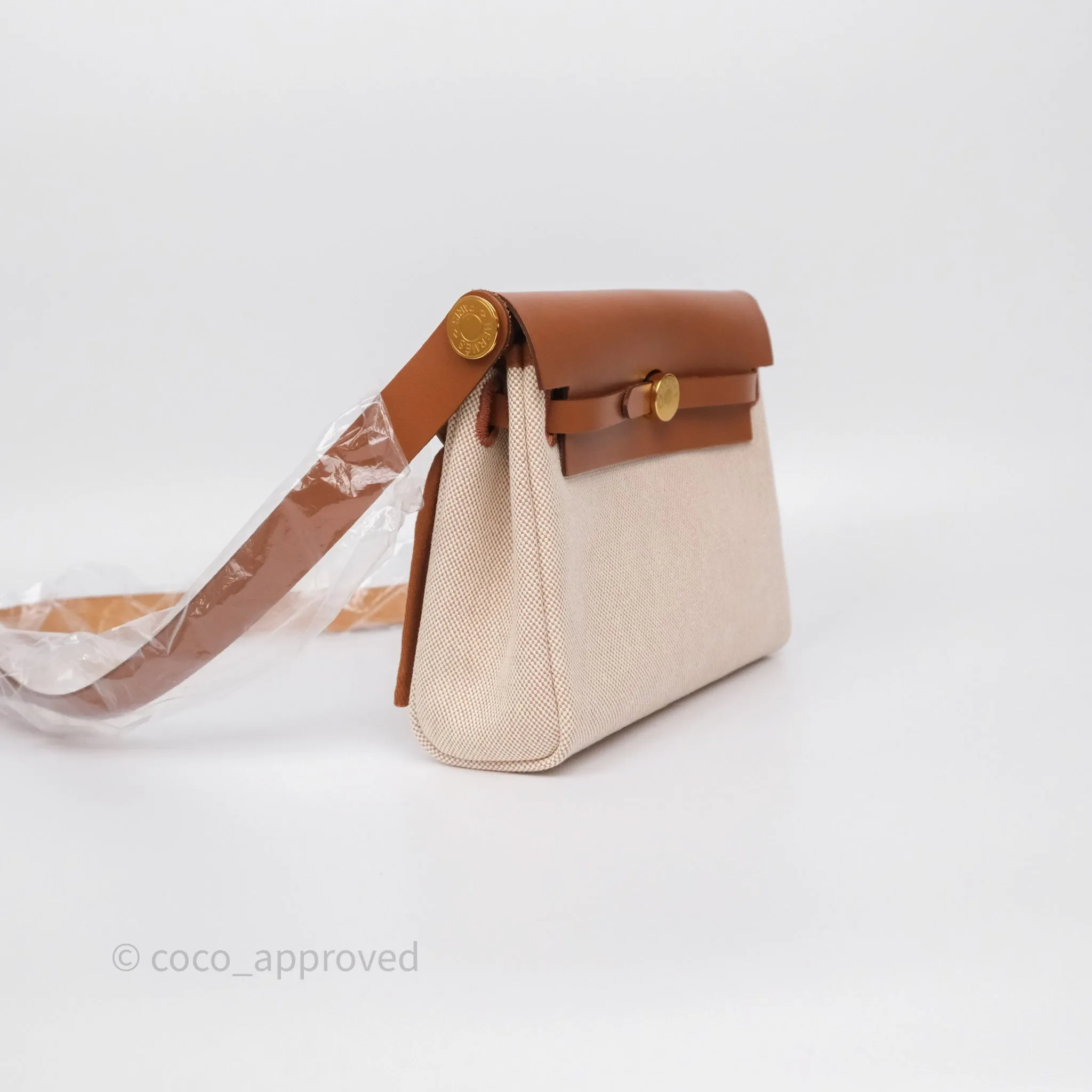 Hermes Mini Herbag Gold Ecru Gold Hardware