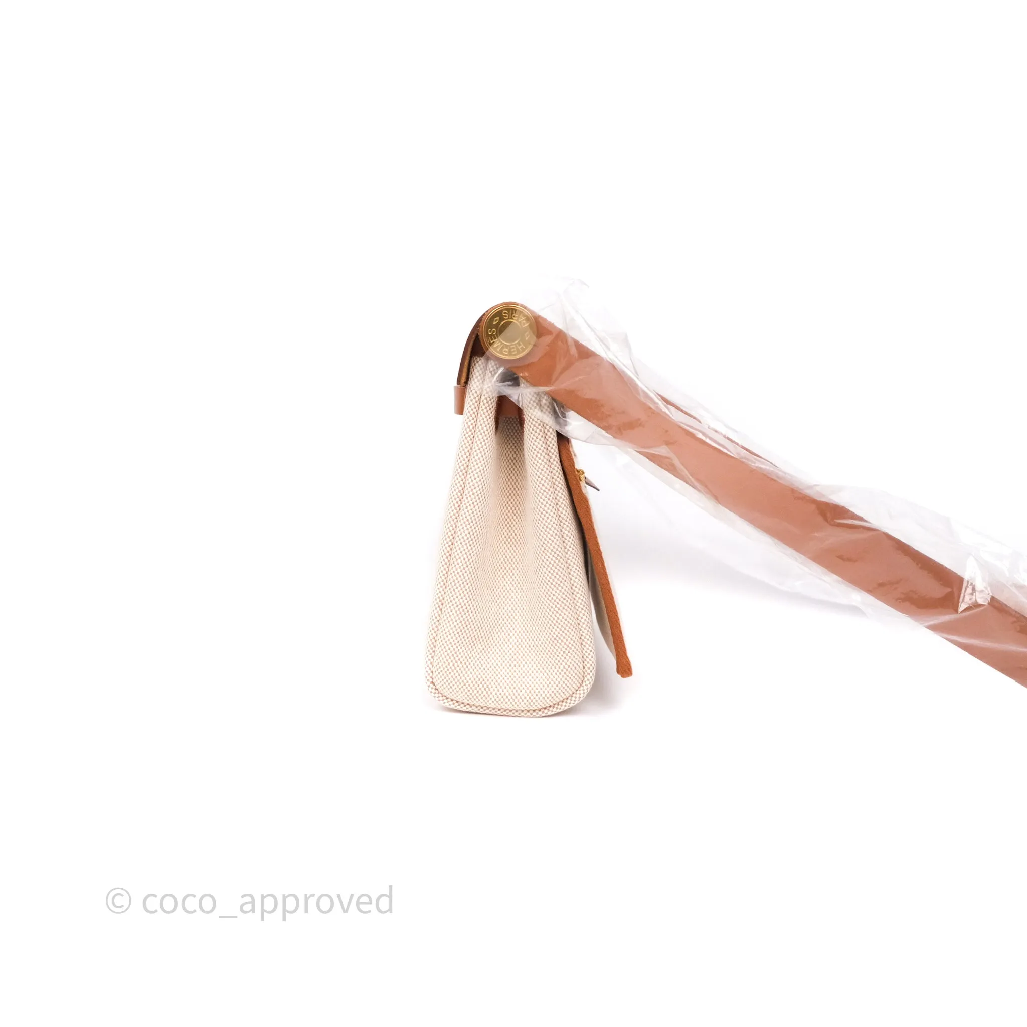 Hermes Mini Herbag Gold Ecru Gold Hardware