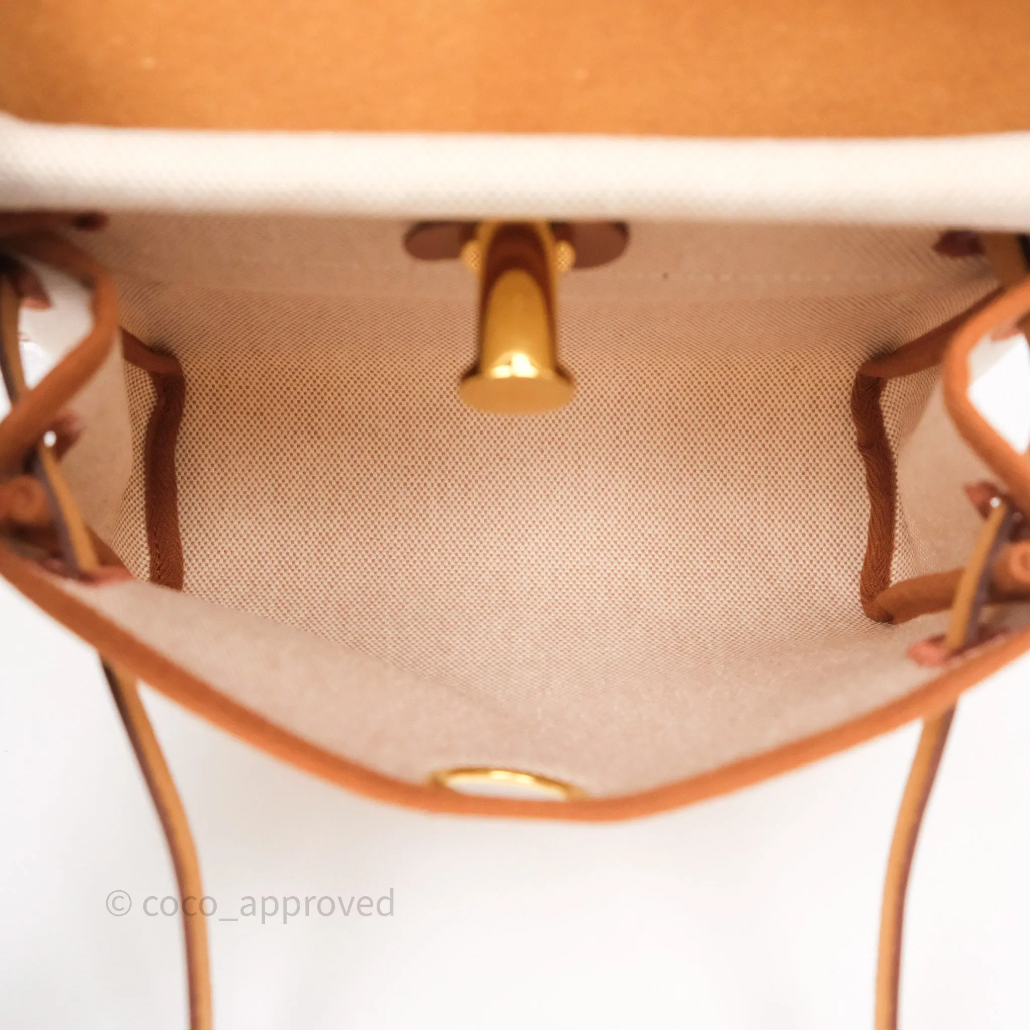 Hermes Mini Herbag Gold Ecru Gold Hardware