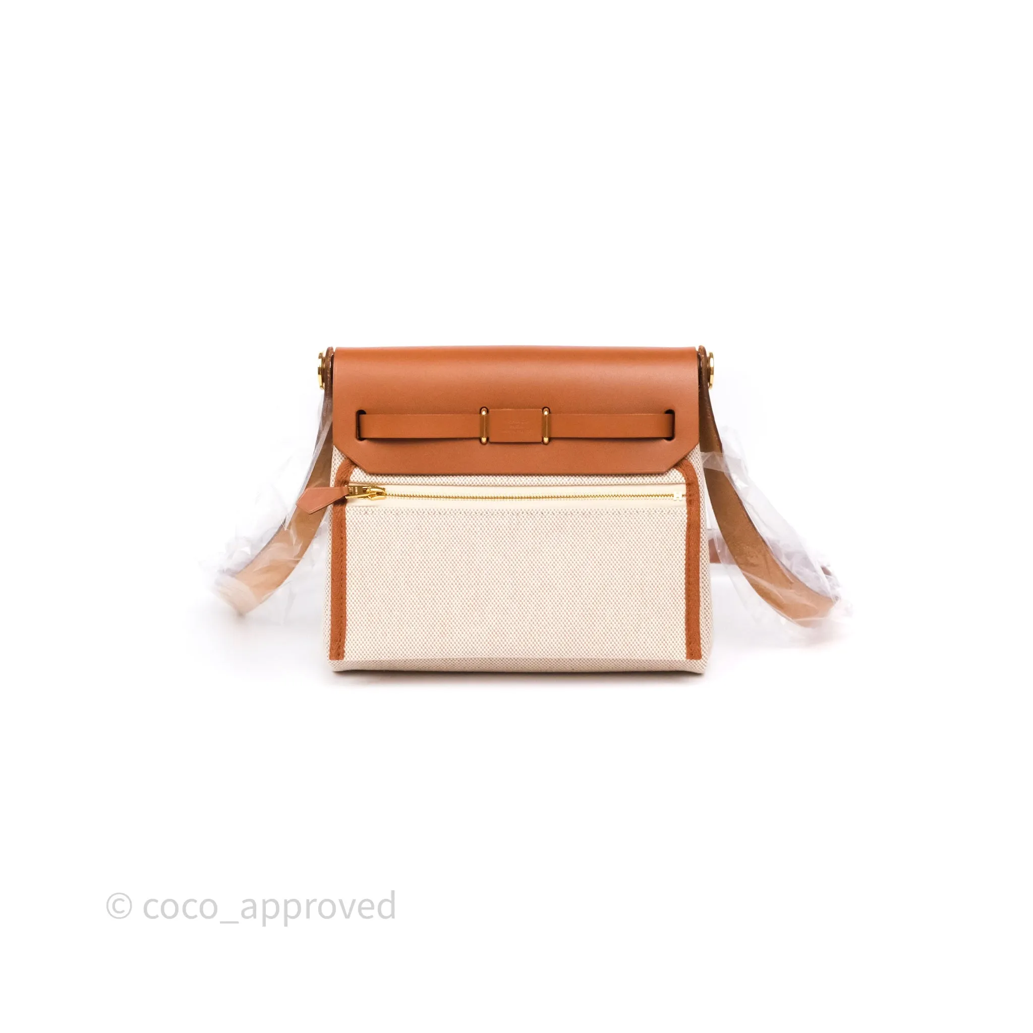 Hermes Mini Herbag Gold Ecru Gold Hardware