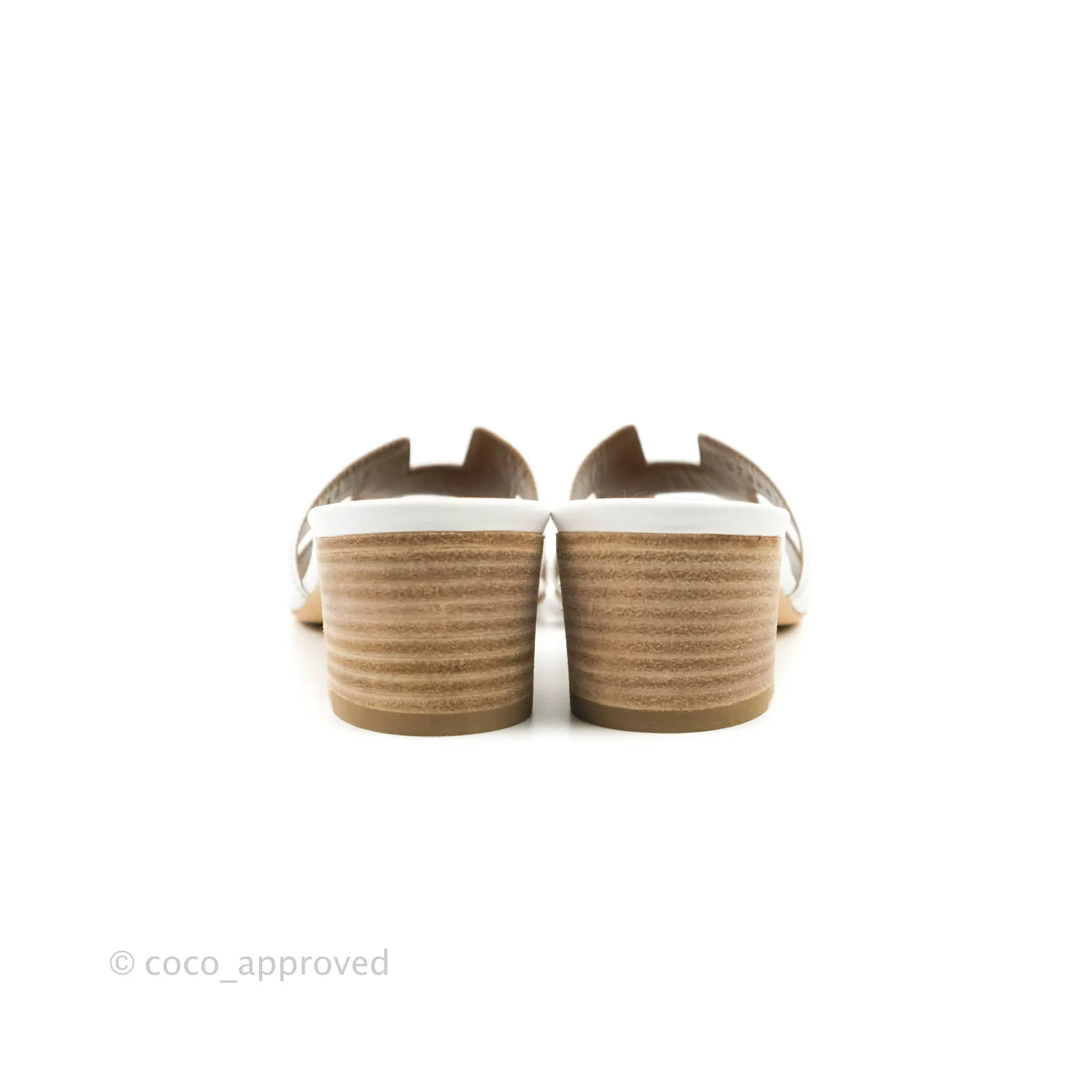 Hermes Oasis Sandal in White Size 36.5