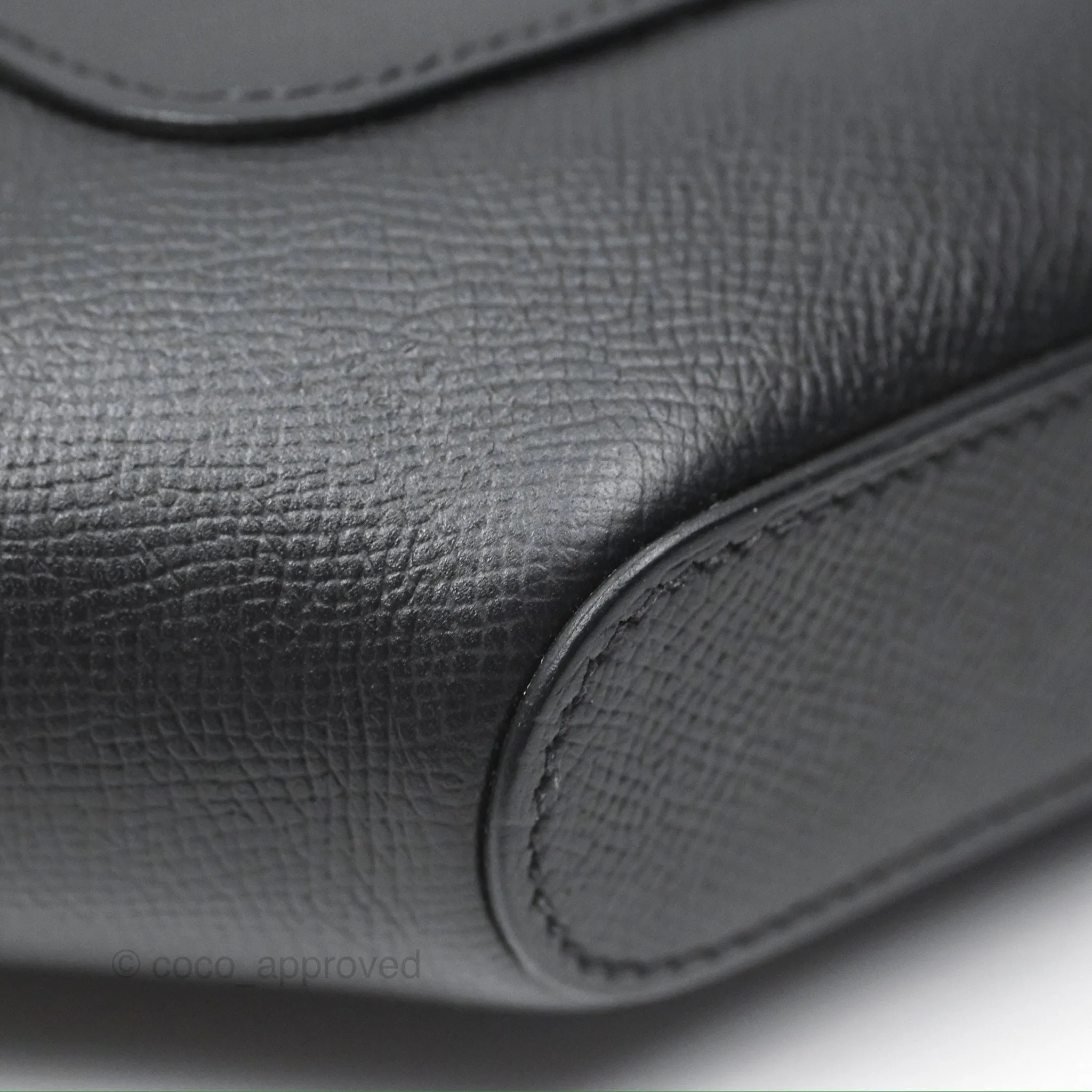 Hermes Octogone 23 Black Epsom