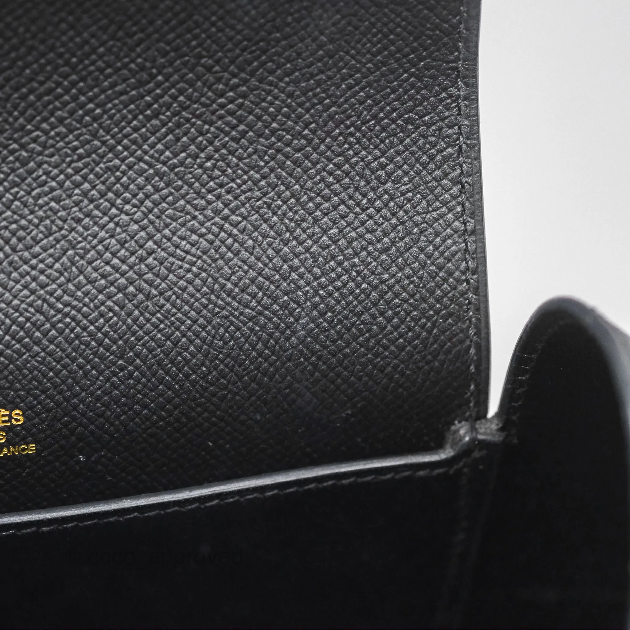 Hermes Octogone 23 Black Epsom