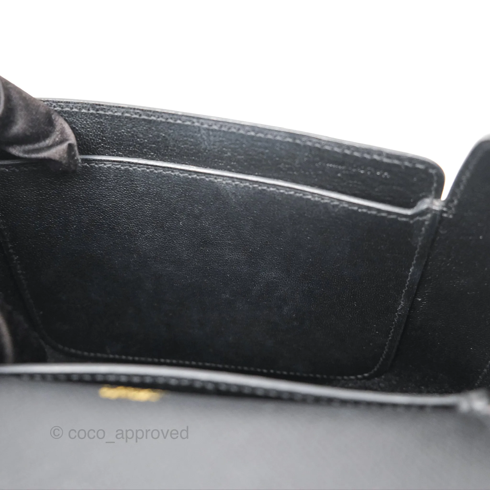 Hermes Octogone 23 Black Epsom
