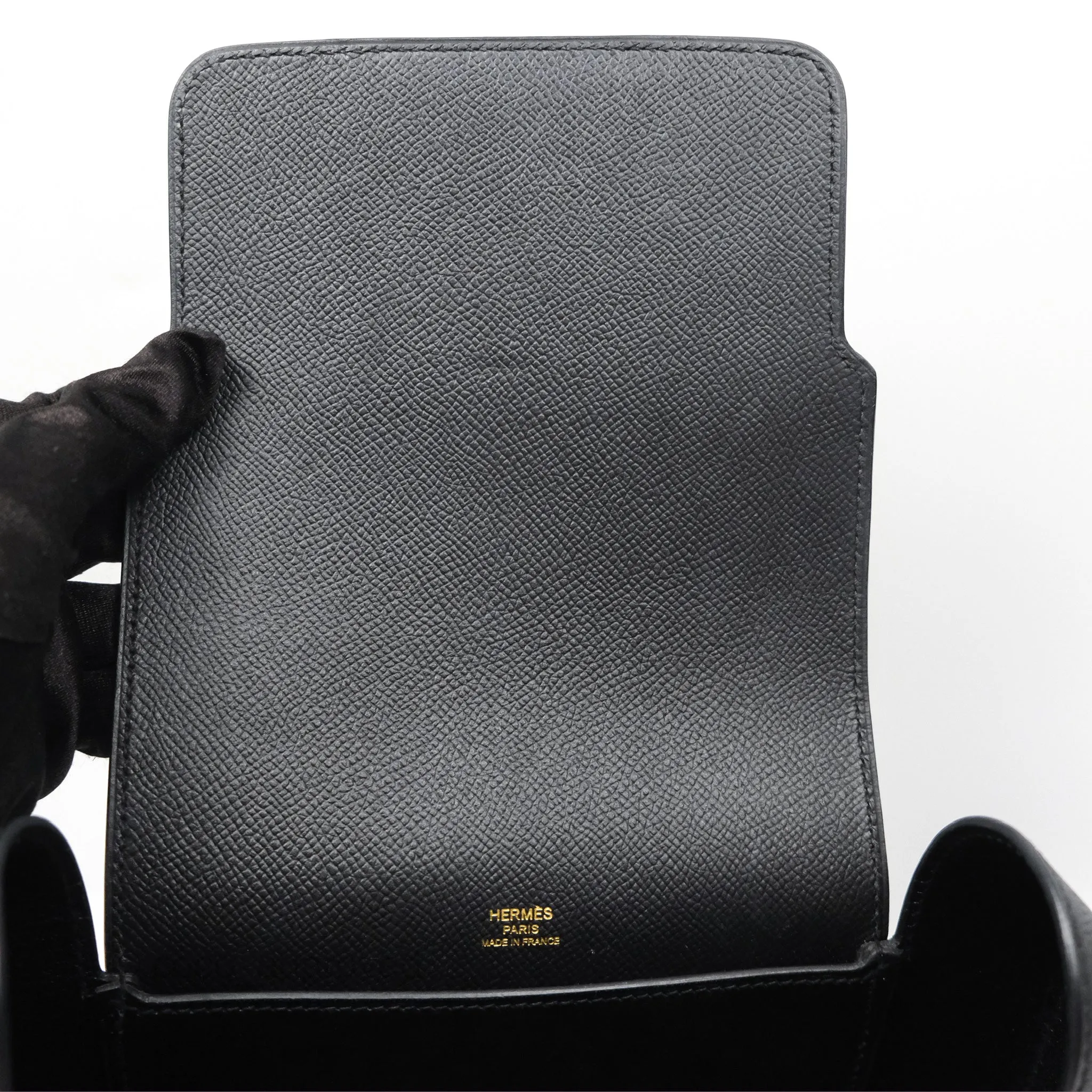 Hermes Octogone 23 Black Epsom