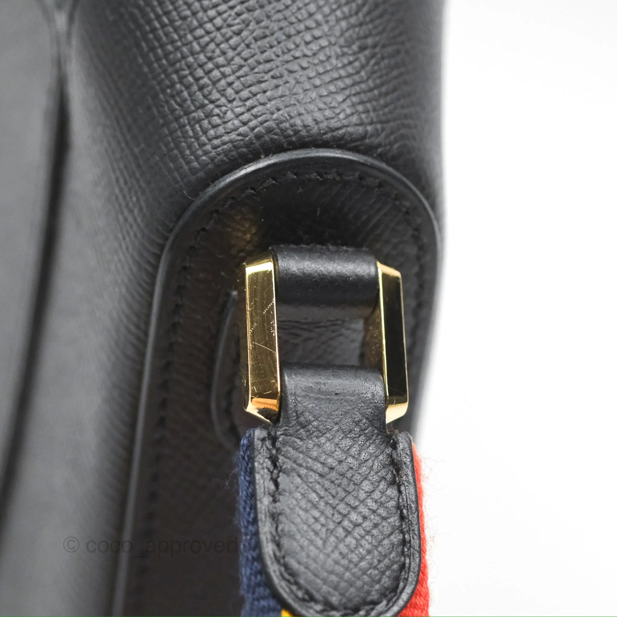 Hermes Octogone 23 Black Epsom