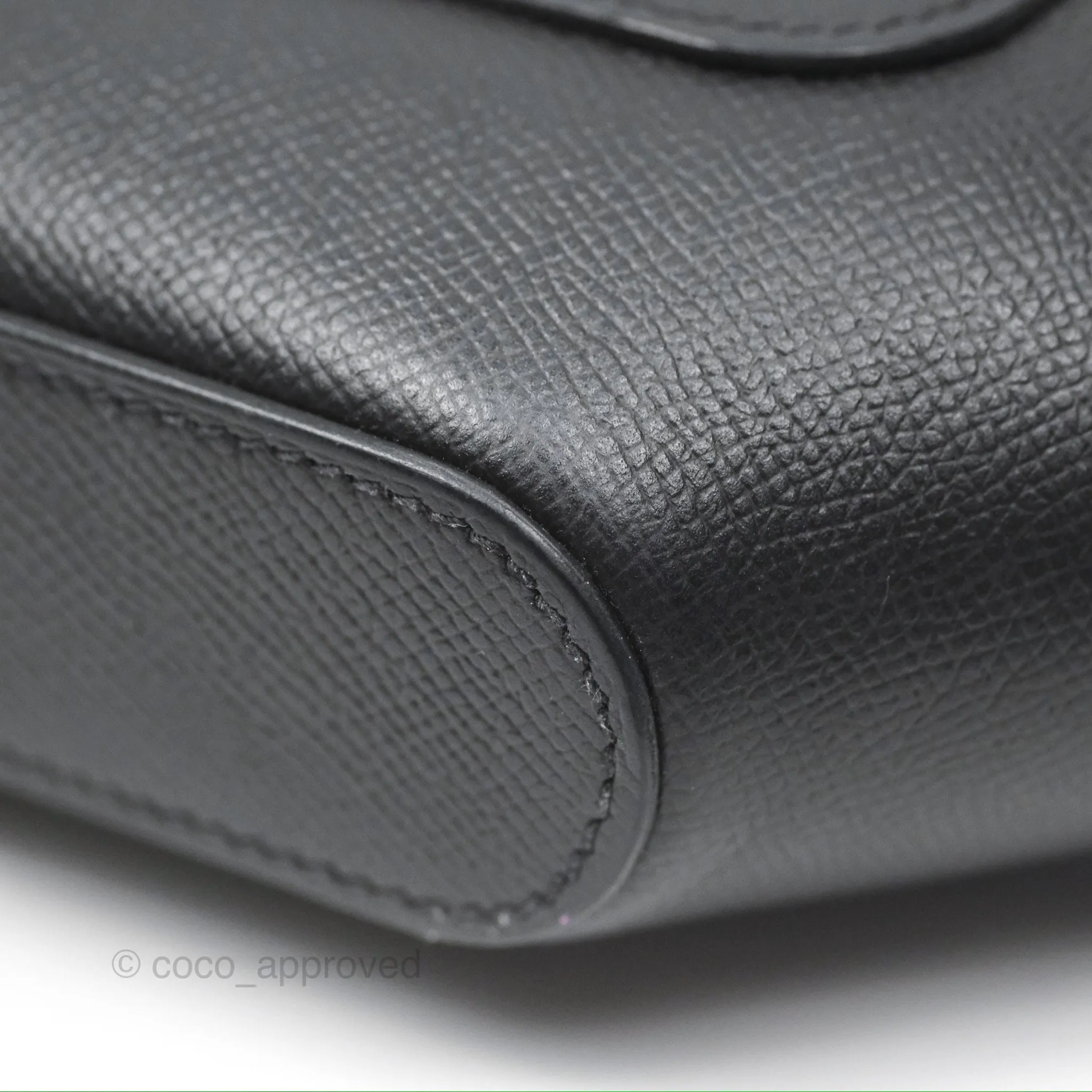 Hermes Octogone 23 Black Epsom