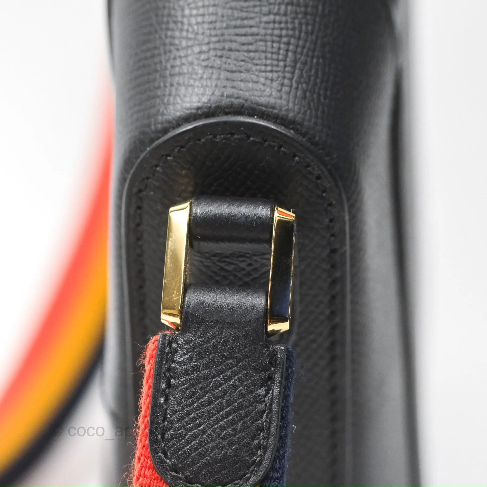 Hermes Octogone 23 Black Epsom