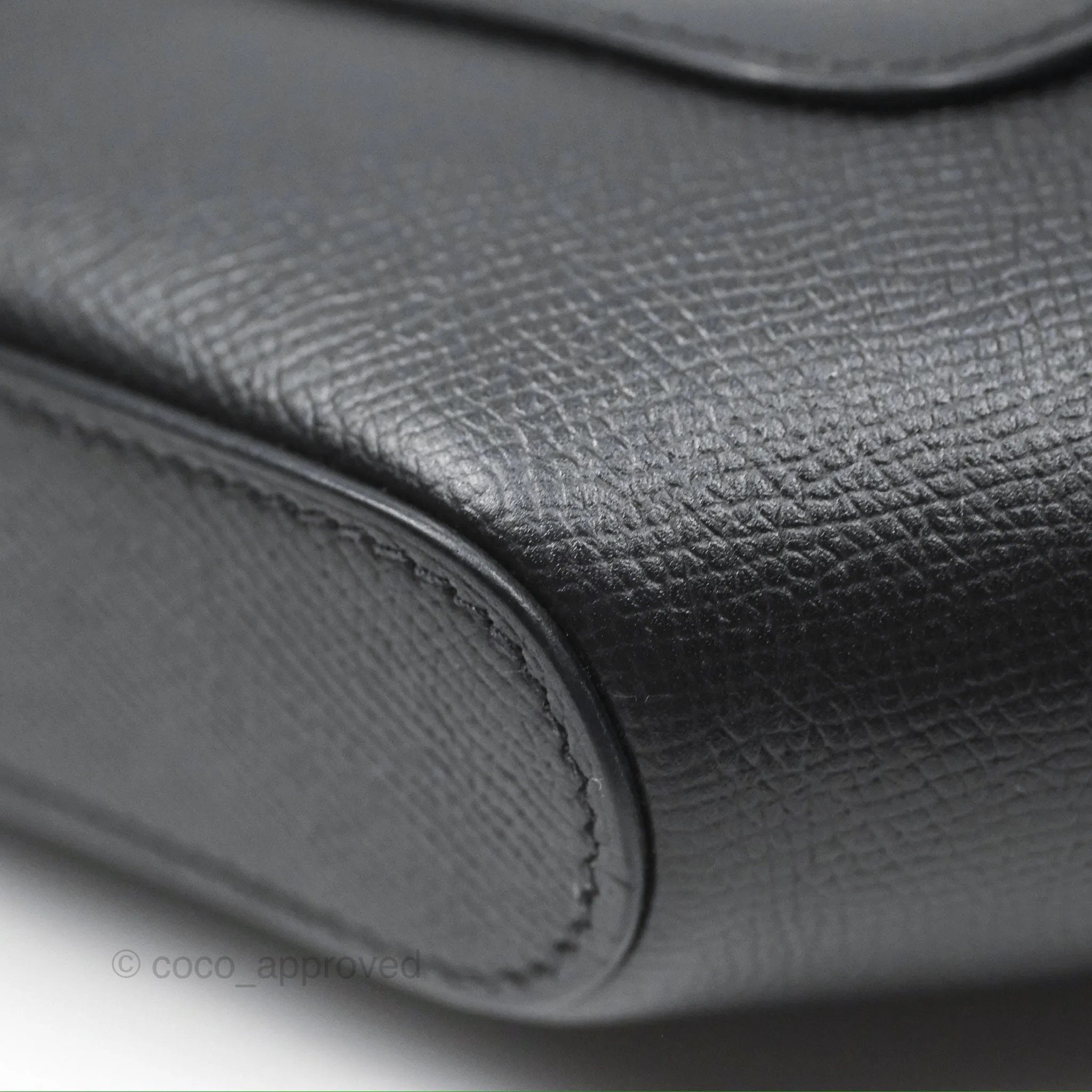Hermes Octogone 23 Black Epsom