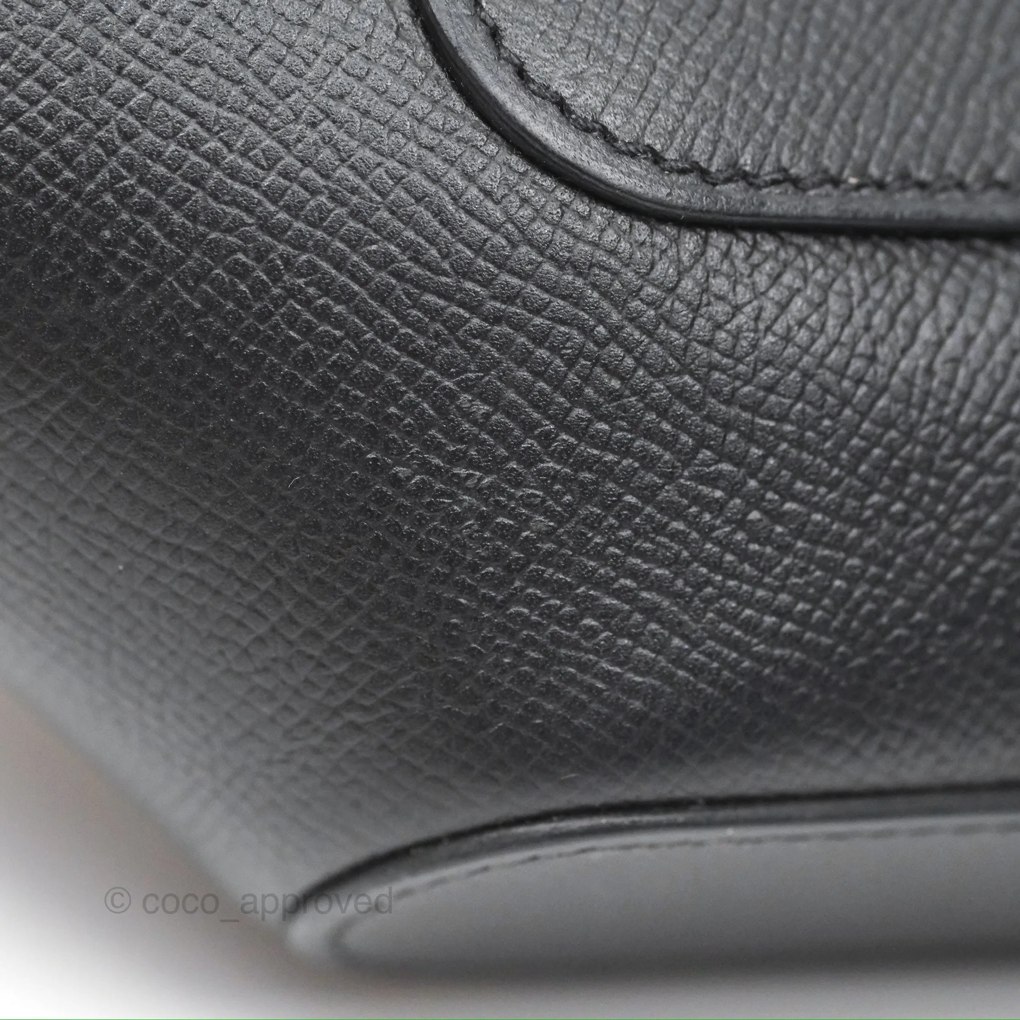 Hermes Octogone 23 Black Epsom