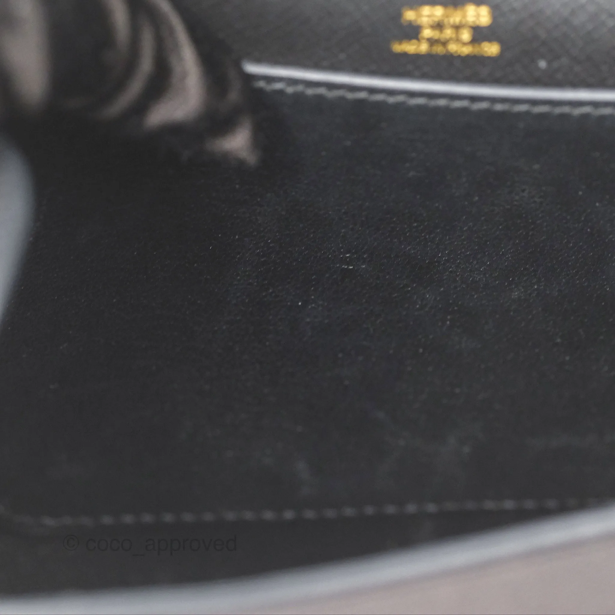 Hermes Octogone 23 Black Epsom